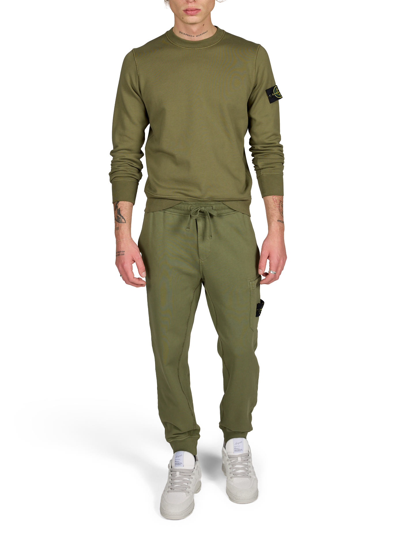 Cotton sweatshirt STONE ISLAND Khaki