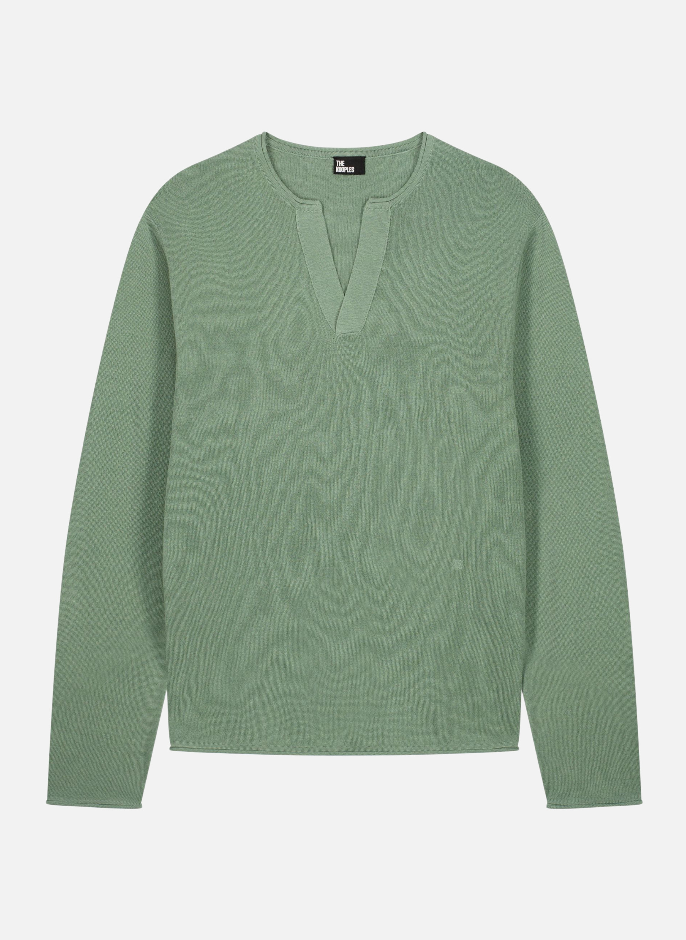 Pull col tunisien THE KOOPLES Vert