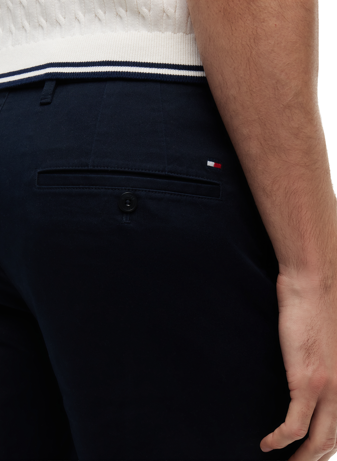 Chino-Bermuda mit Logo aus Baumwollmischung TOMMY HILFIGER Blau