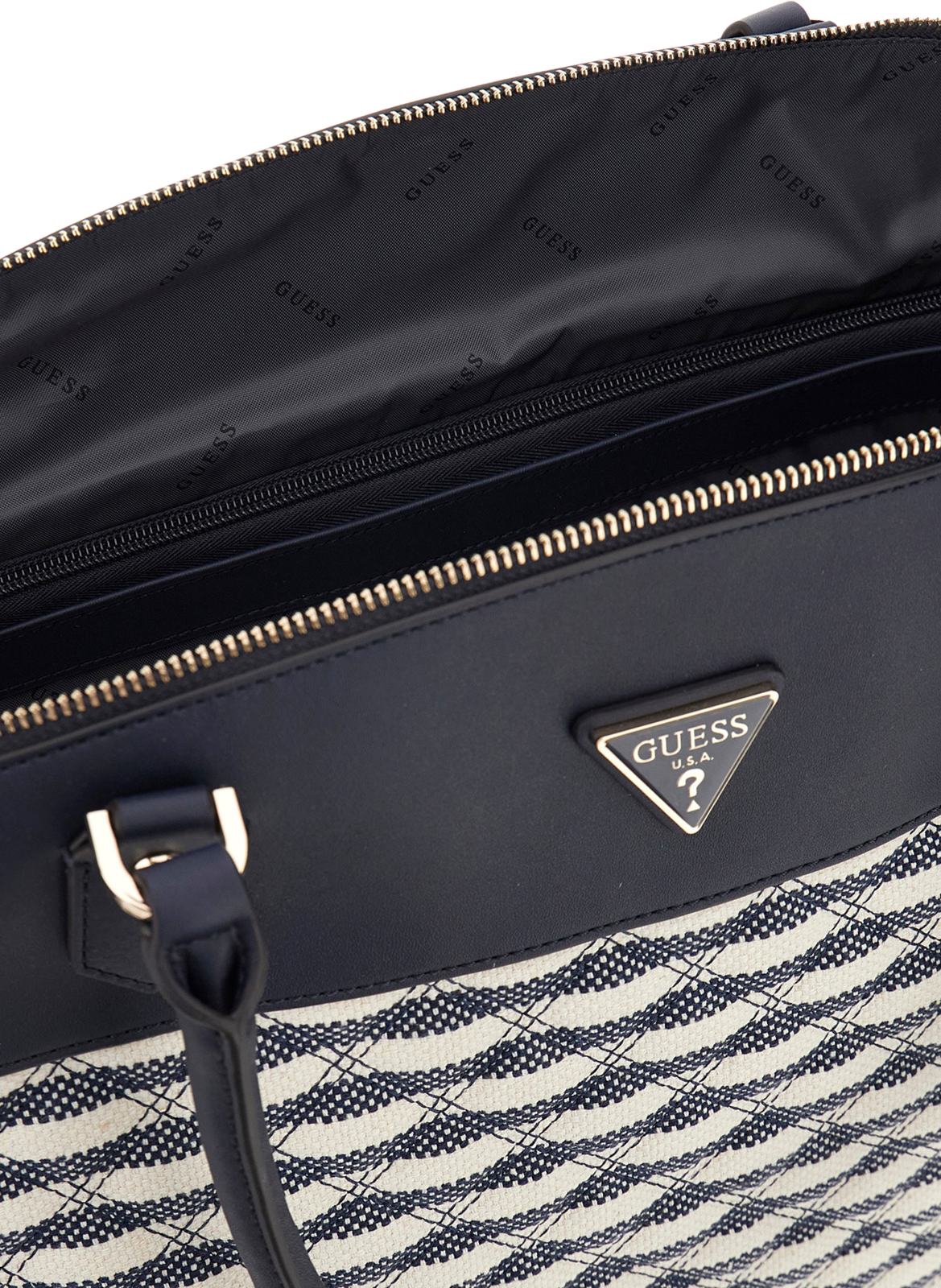 Guily striped tote bag GUESS Blue