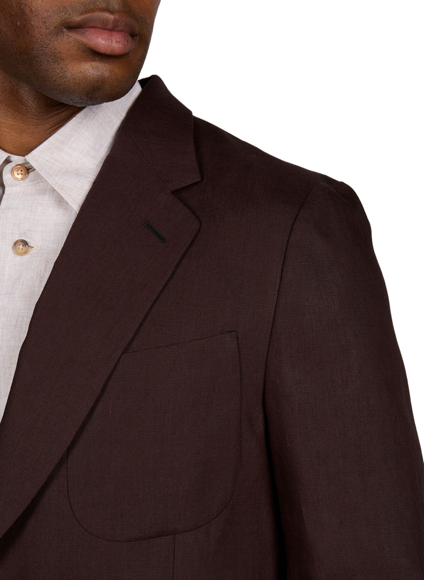 Straight linen suit jacket PAUL SMITH Purple