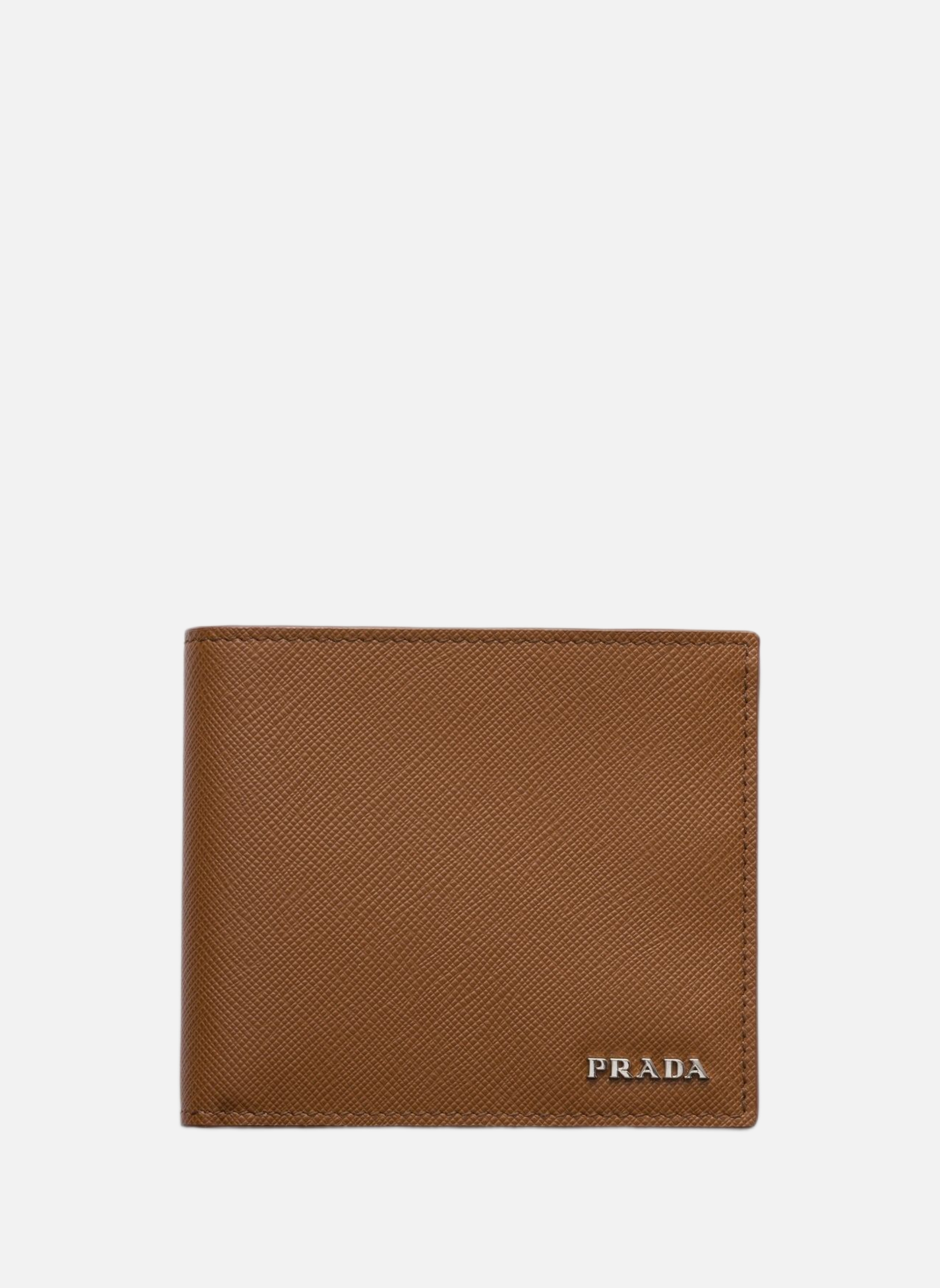 Portefeuille en cuir PRADA Marron