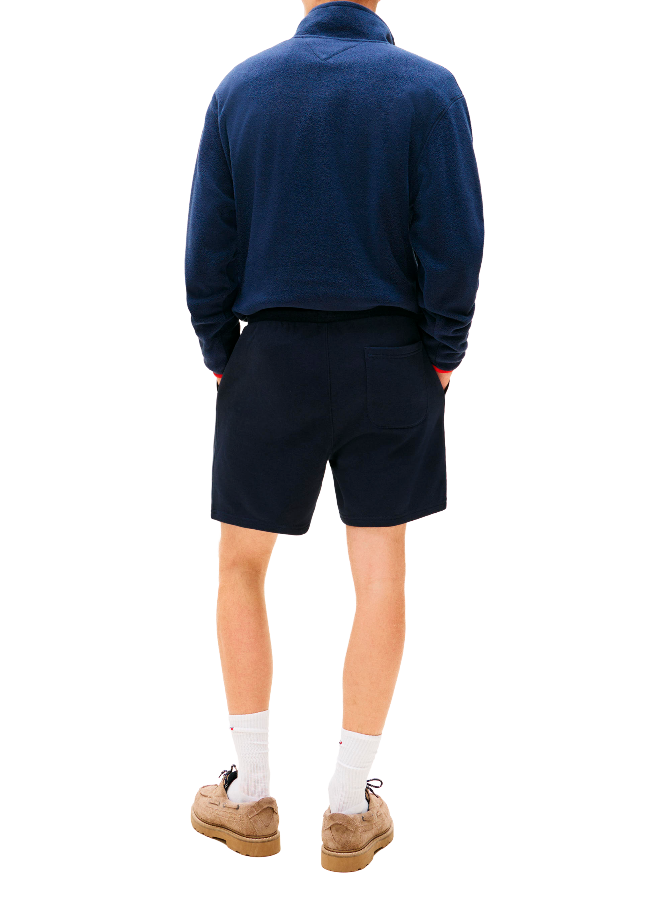 Short à logo en coton mélangé TOMMY HILFIGER Bleu