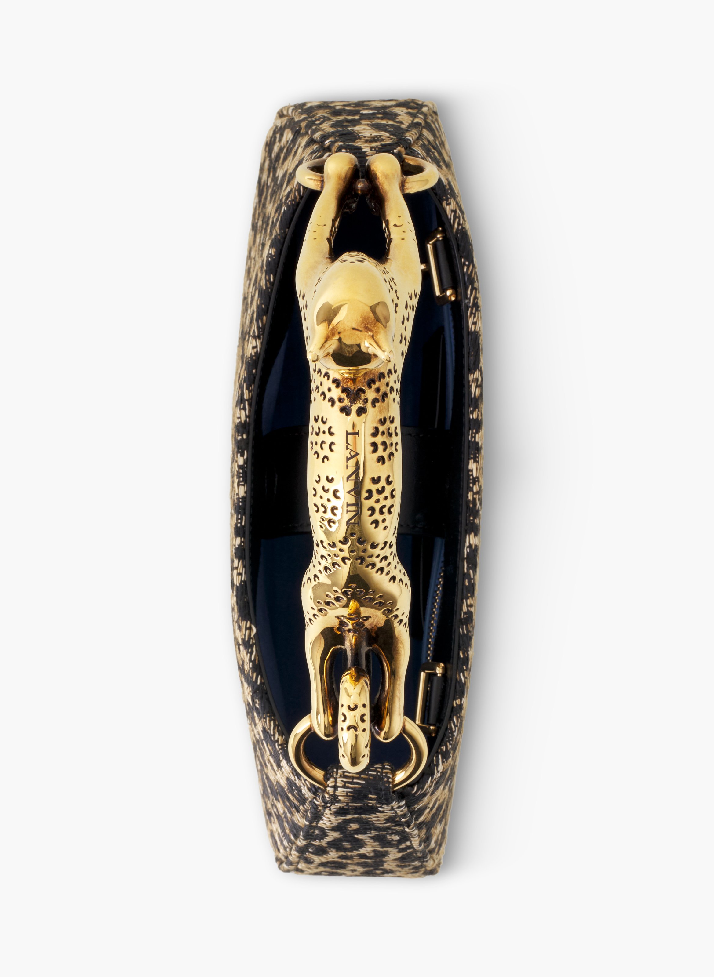 Sac hobo cat en imprimée léopard LANVIN Beige