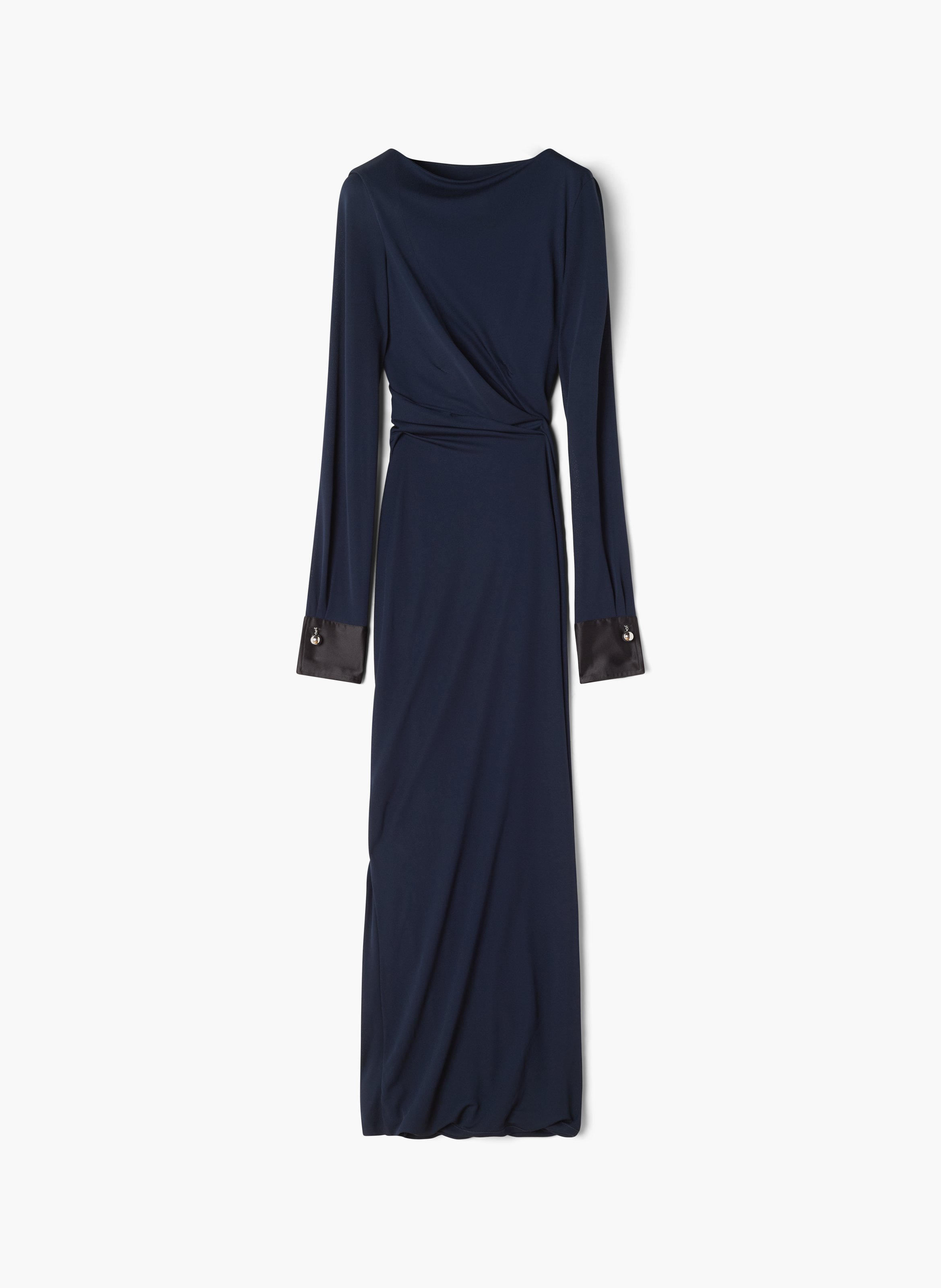 Robe drapée en jersey crêpe LANVIN Bleu