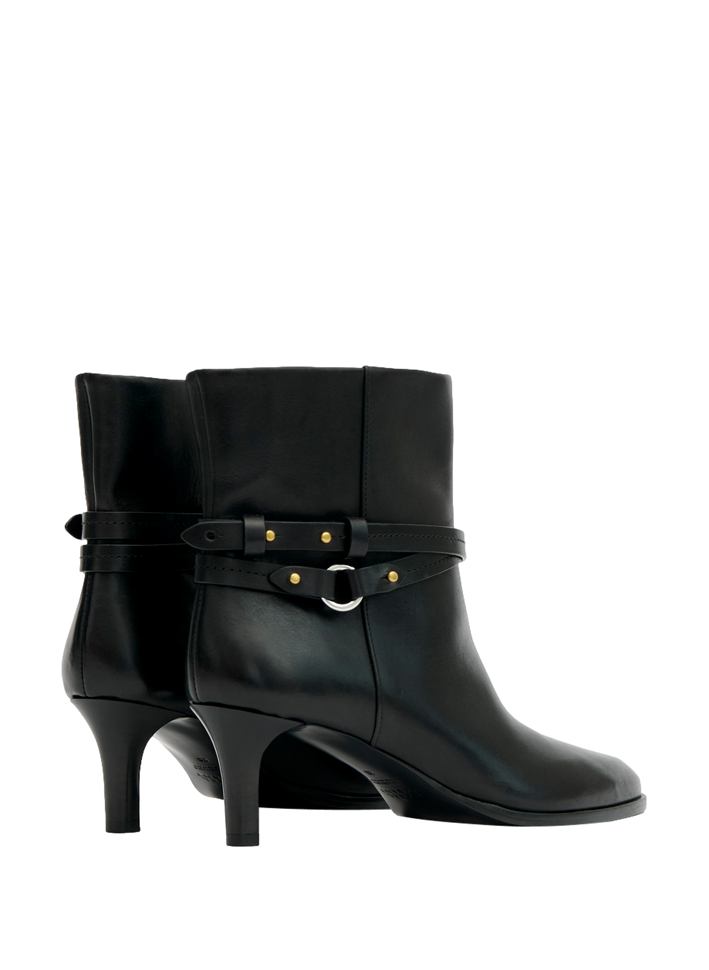Meyli calf leather heeled boots ISABEL MARANT Black
