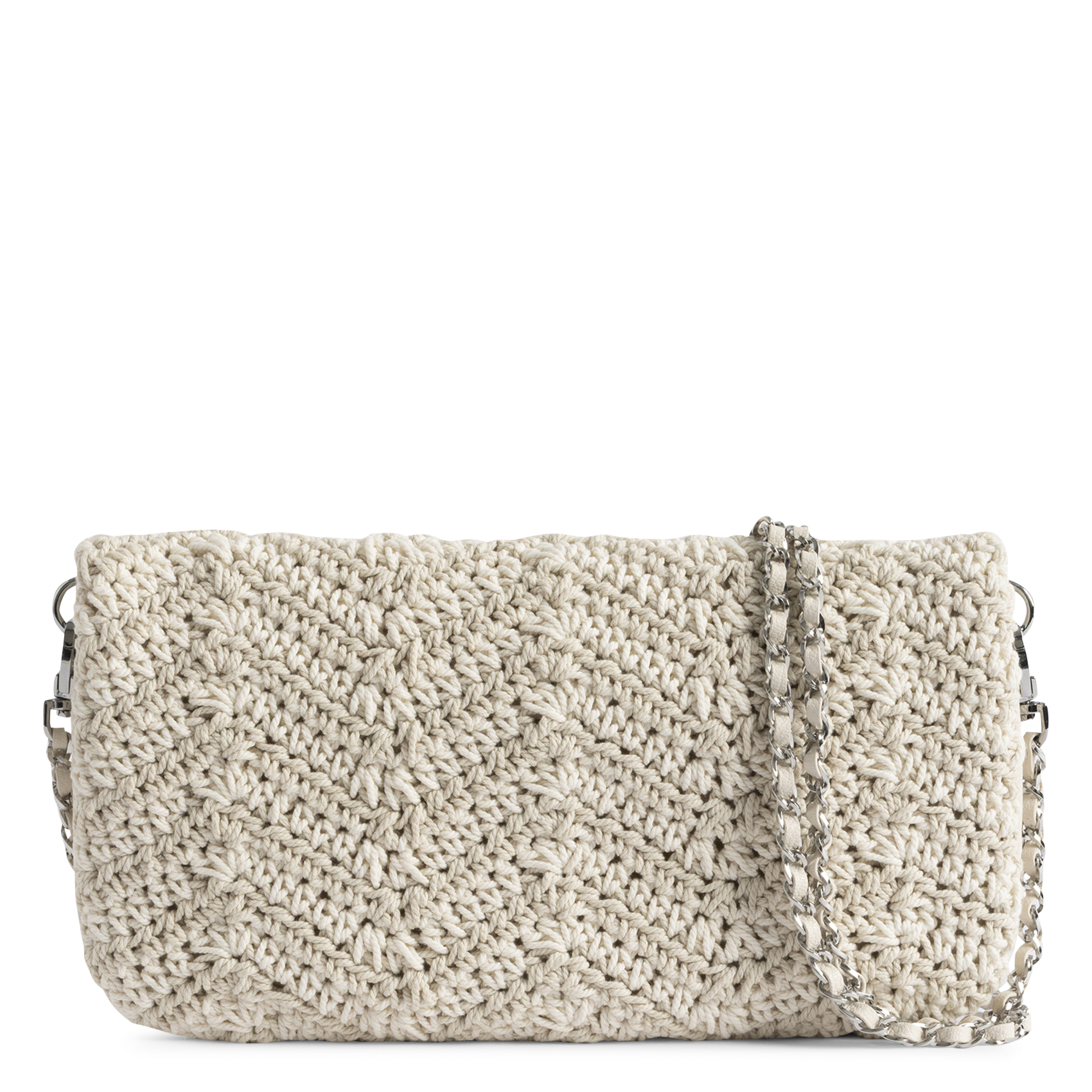 Pochette en coton macramé rock ZADIG&VOLTAIRE Wit