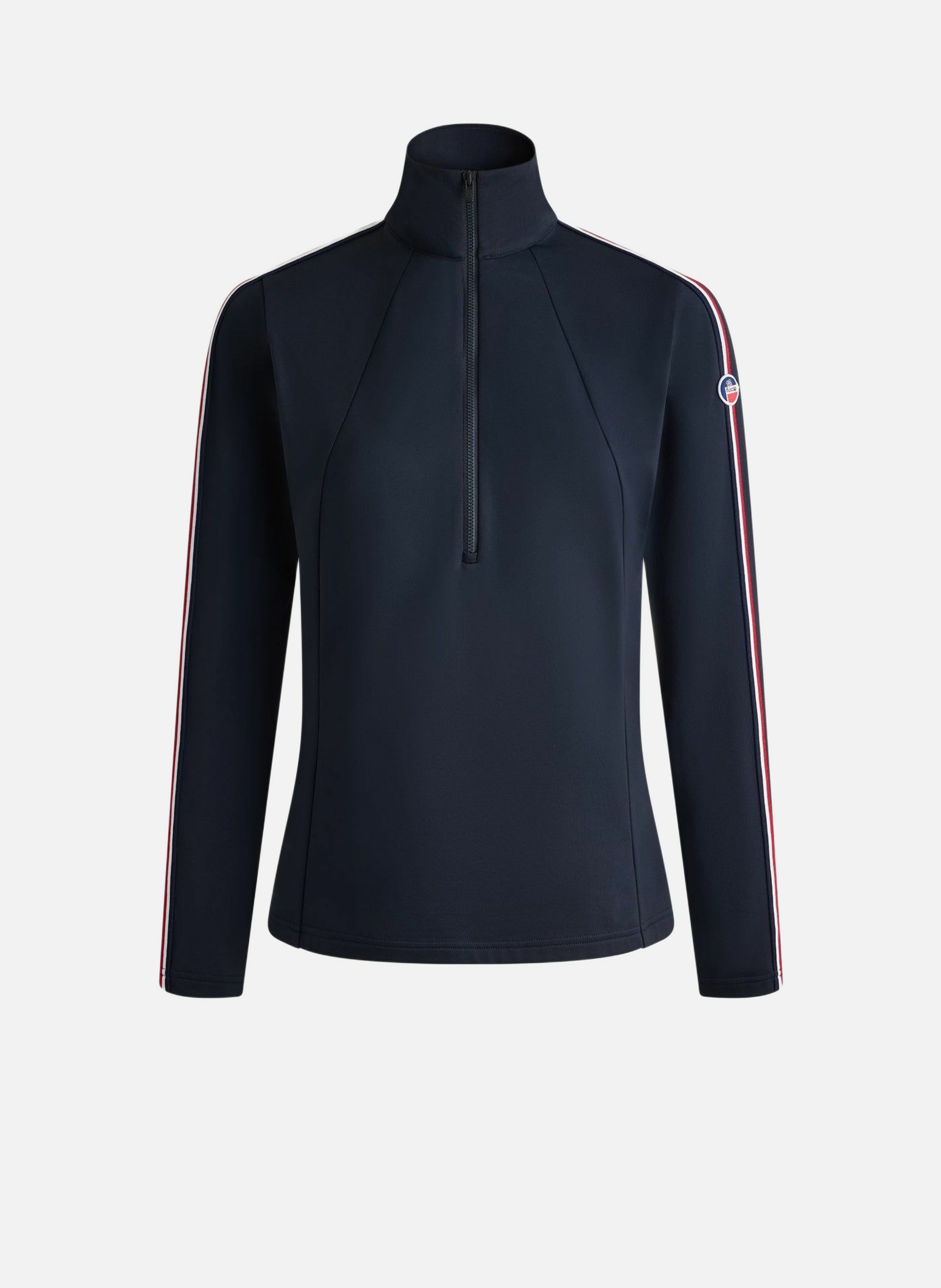 Stellia high-neck fitted sweater. FUSALP Blue