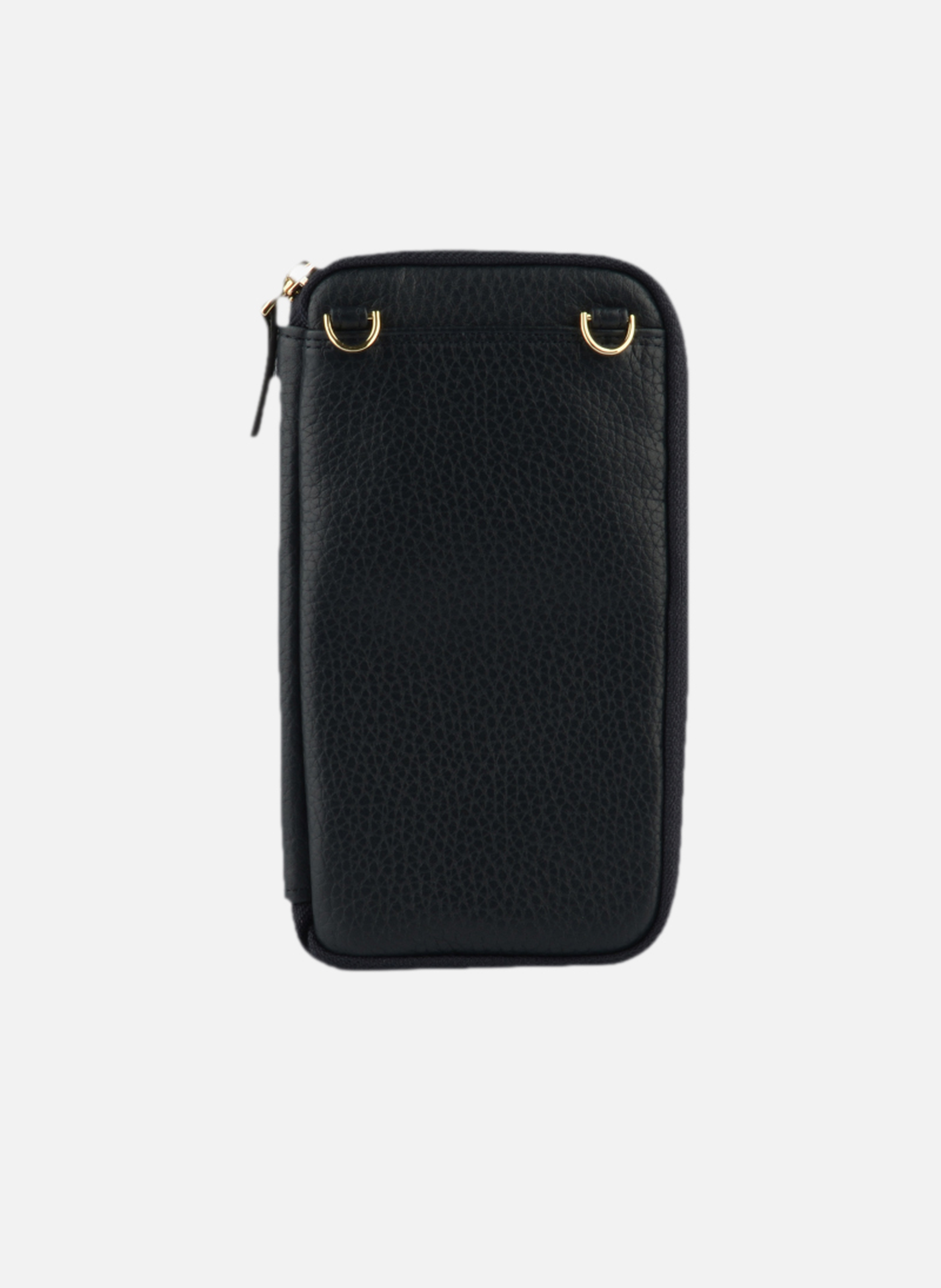Club | etui téléphone portable en cuir de veau grainé POURCHET Noir