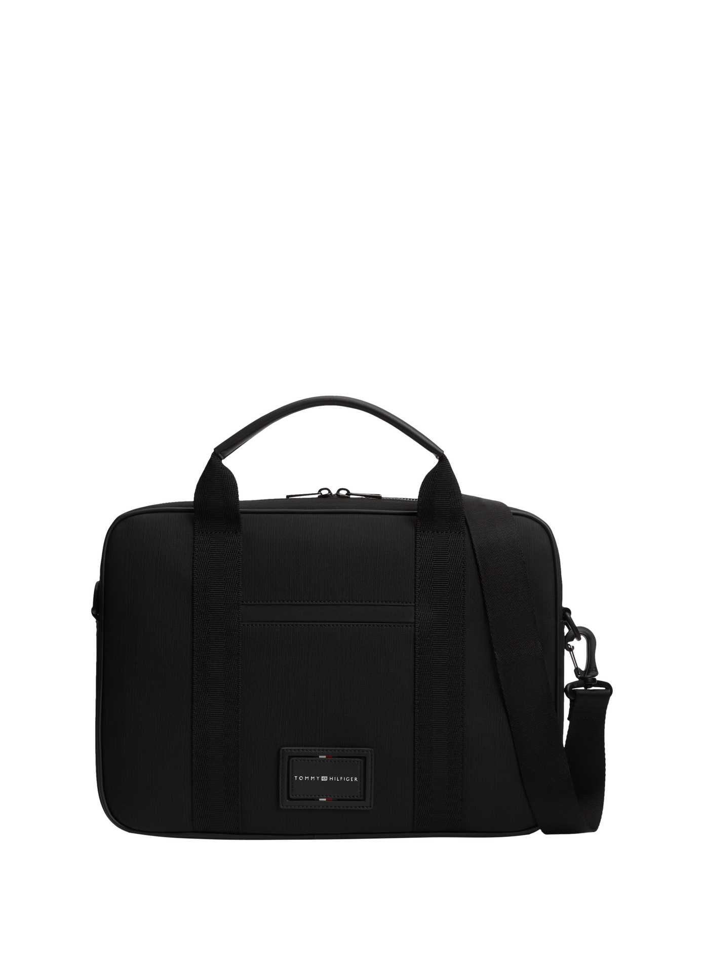 Sac à ordinateur à empiècement logo TOMMY HILFIGER Noir