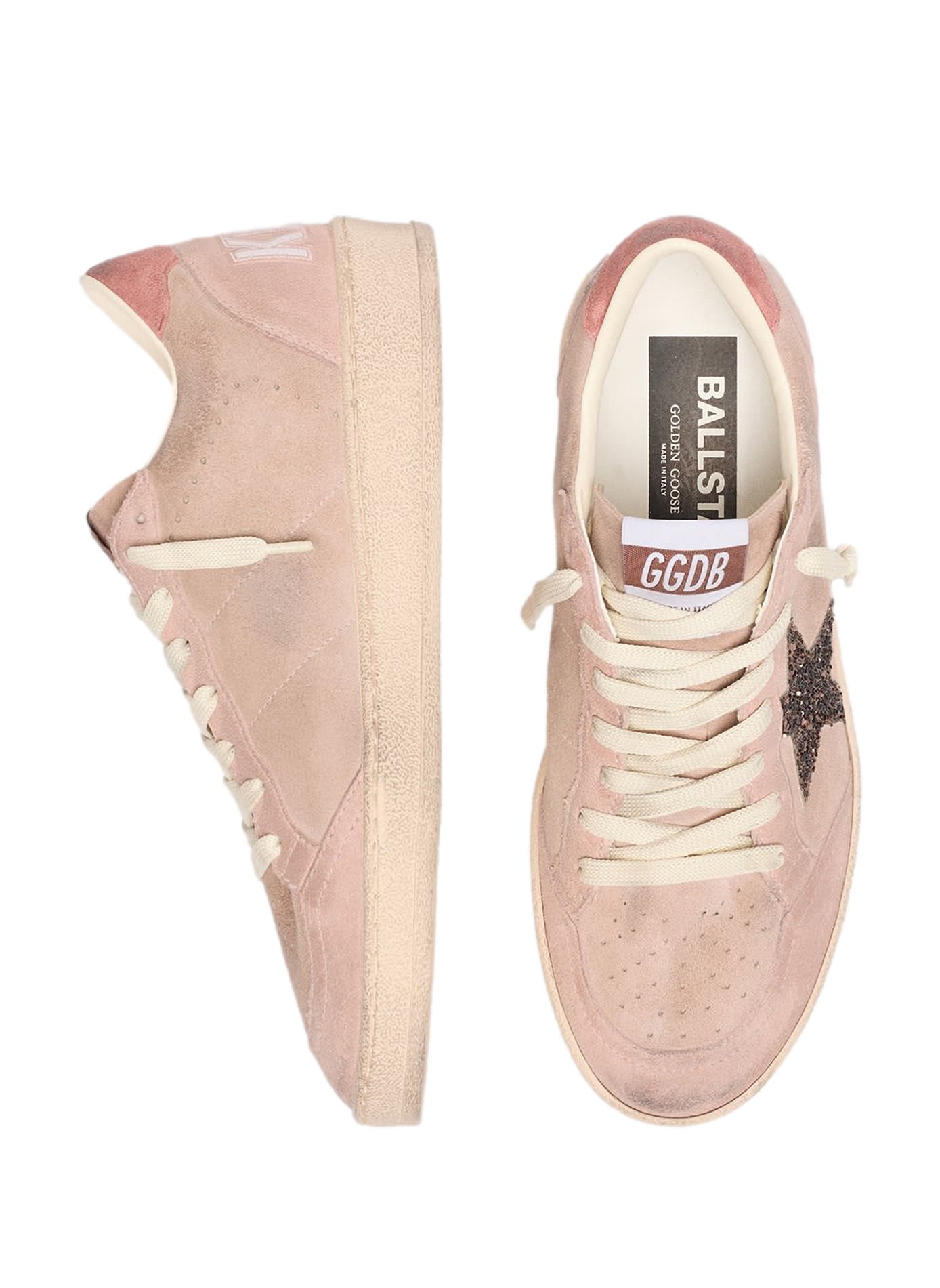 Mixed leather low-top sneakers GOLDEN GOOSE Multicolour