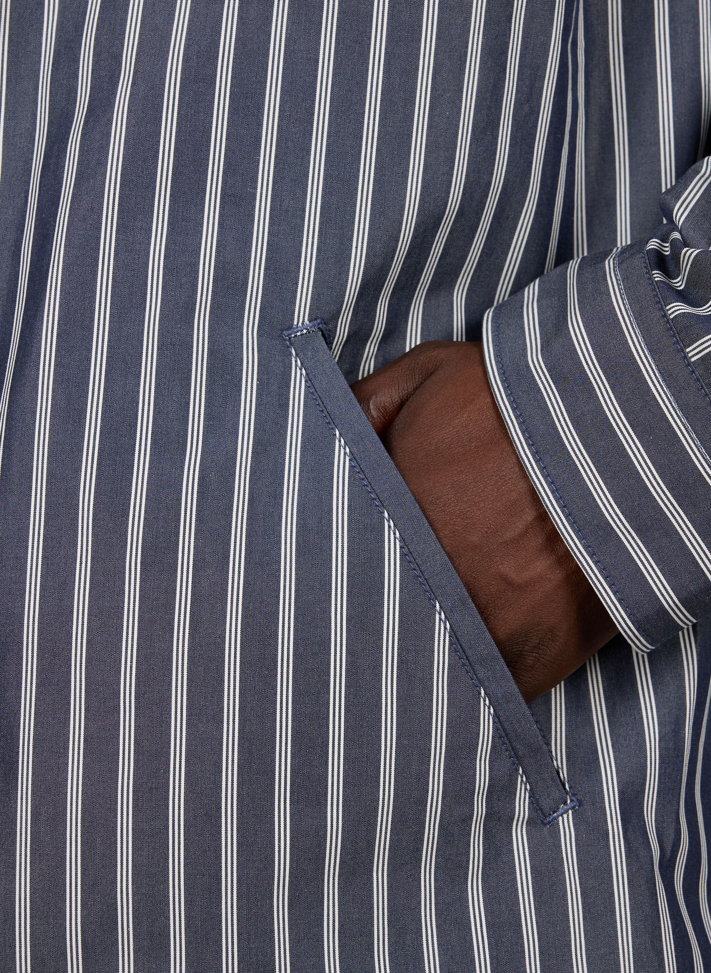 Chemise oversize col classique en coton rayé ACNE STUDIOS Bleu