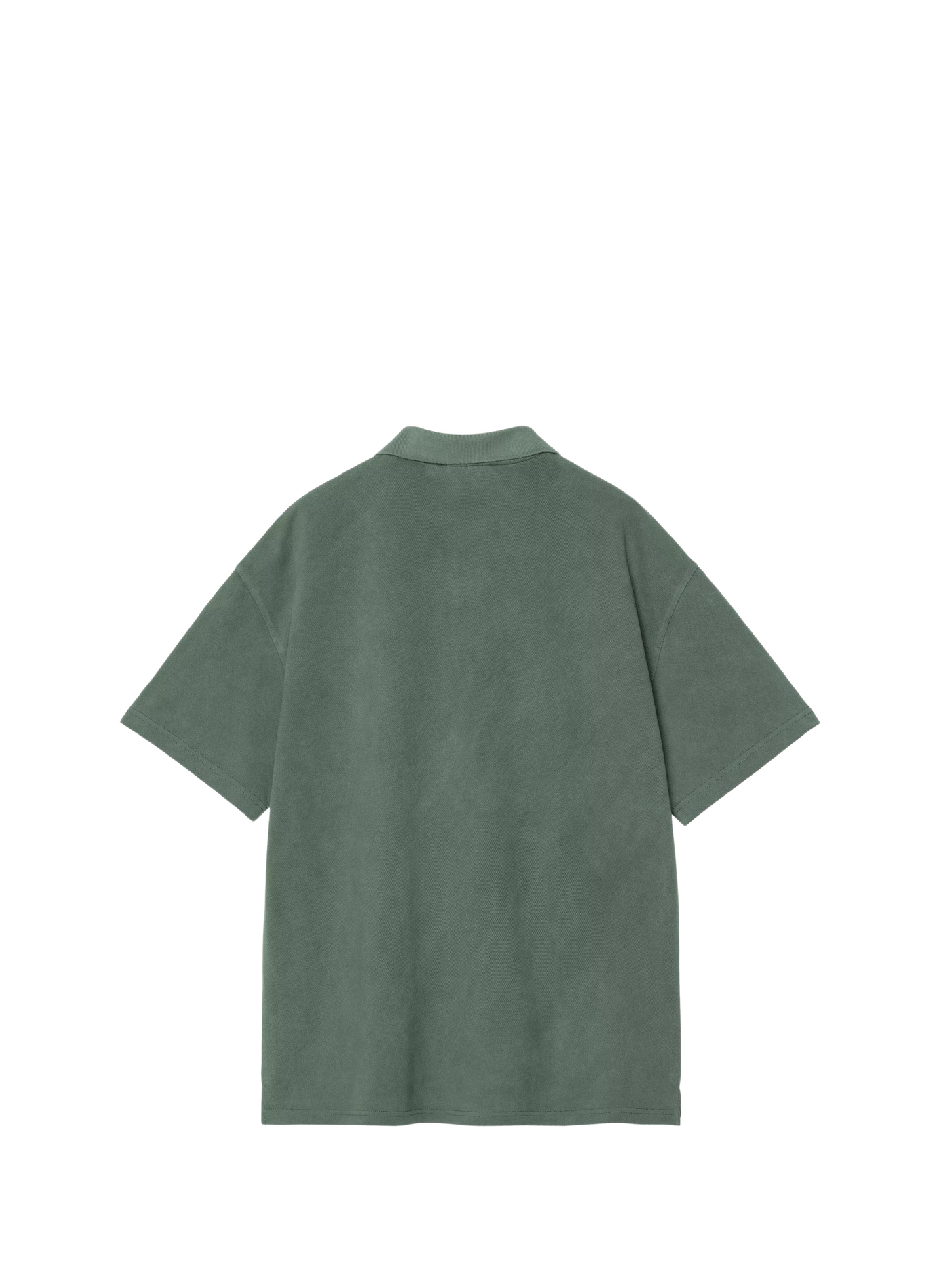 Straight Wayne polo with logo in cotton CARHARTT WIP Green