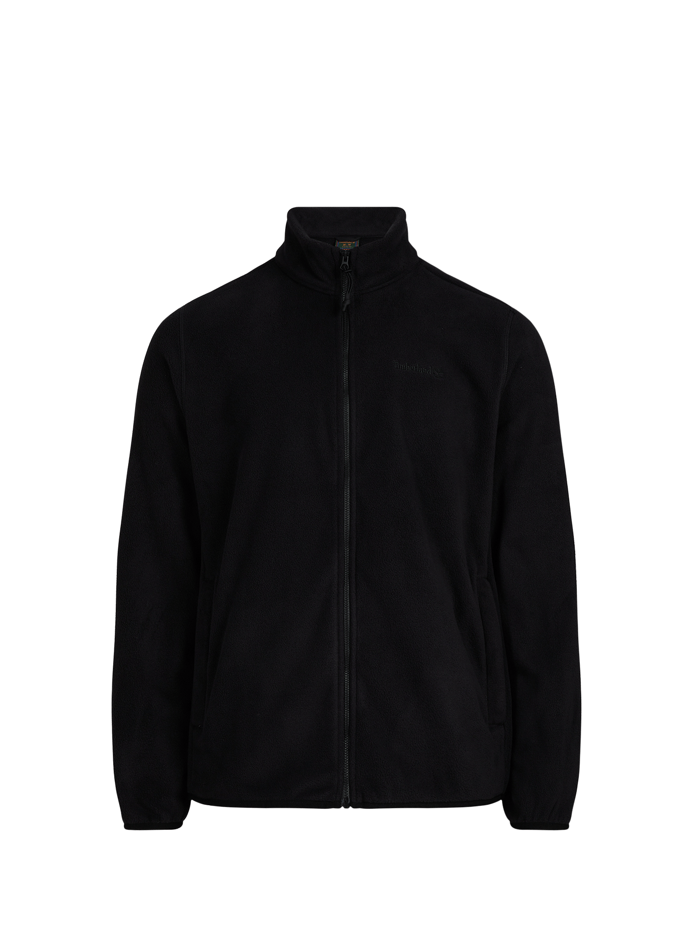 Plain zip-up high-neck fleece TIMBERLAND Black