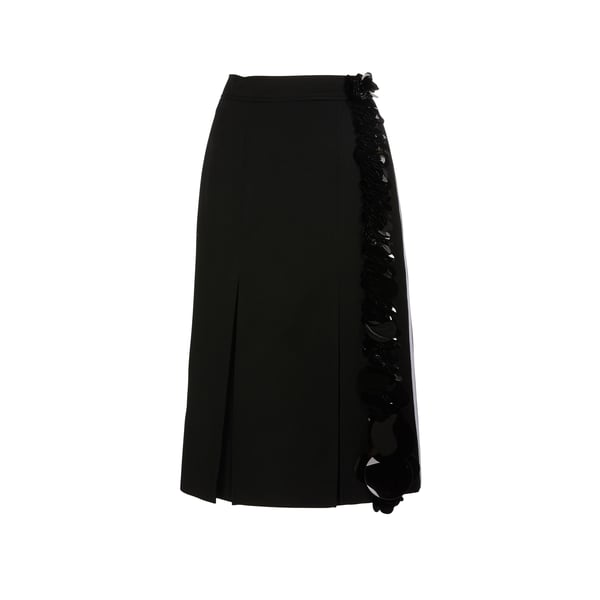 Jupe en laine vierge et sequins