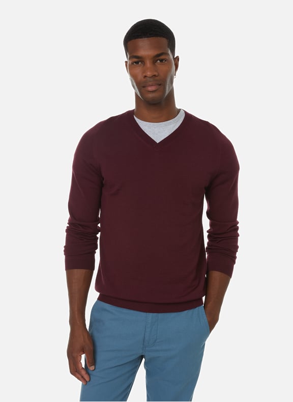 Pull en laine mérinos Flex Rouge by AU PRINTEMPS PARIS AU PRINTEMPS PARIS Pull en laine mérinos Flex Rouge