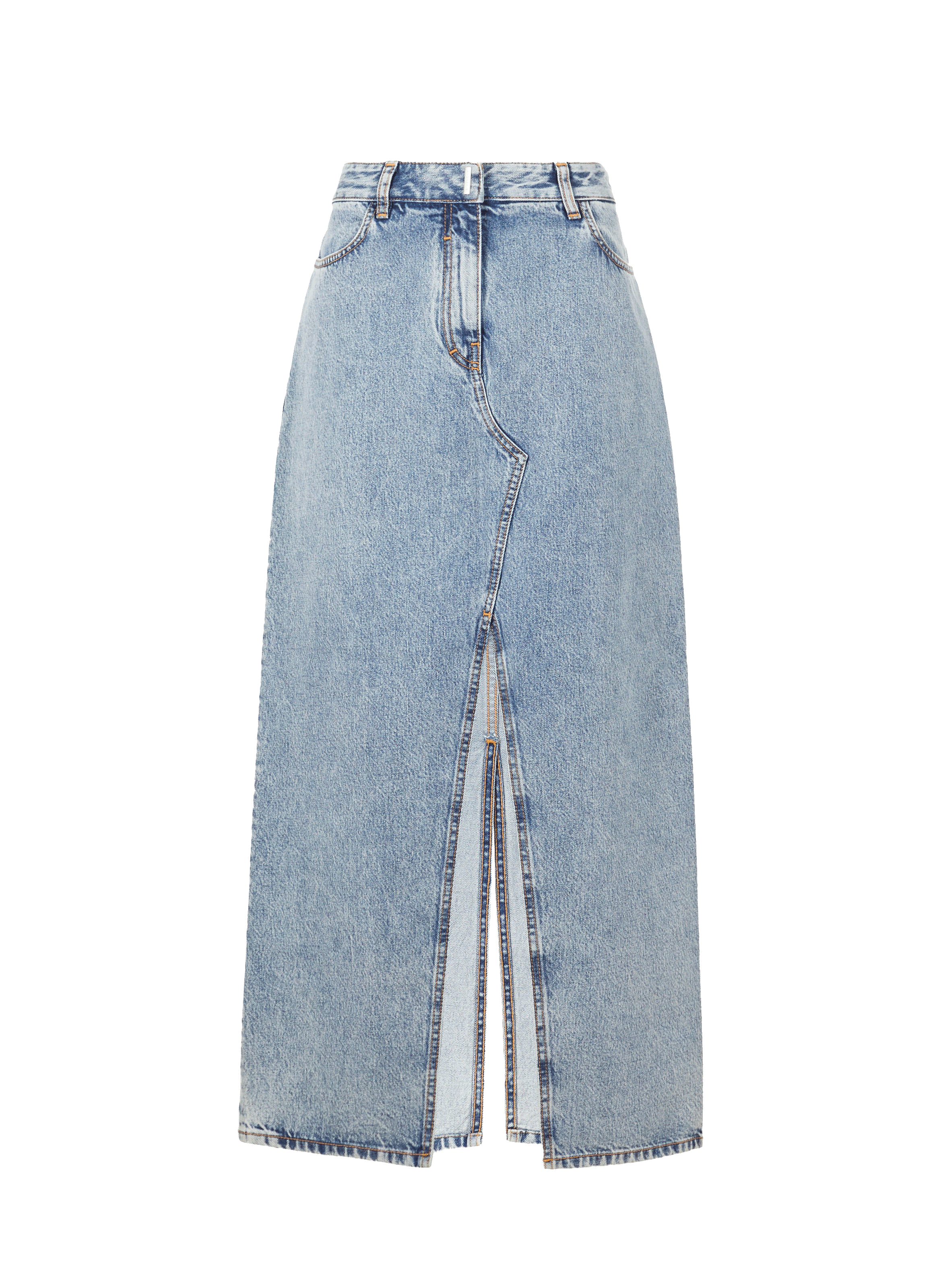 Long cotton slit skirt GIVENCHY Blue