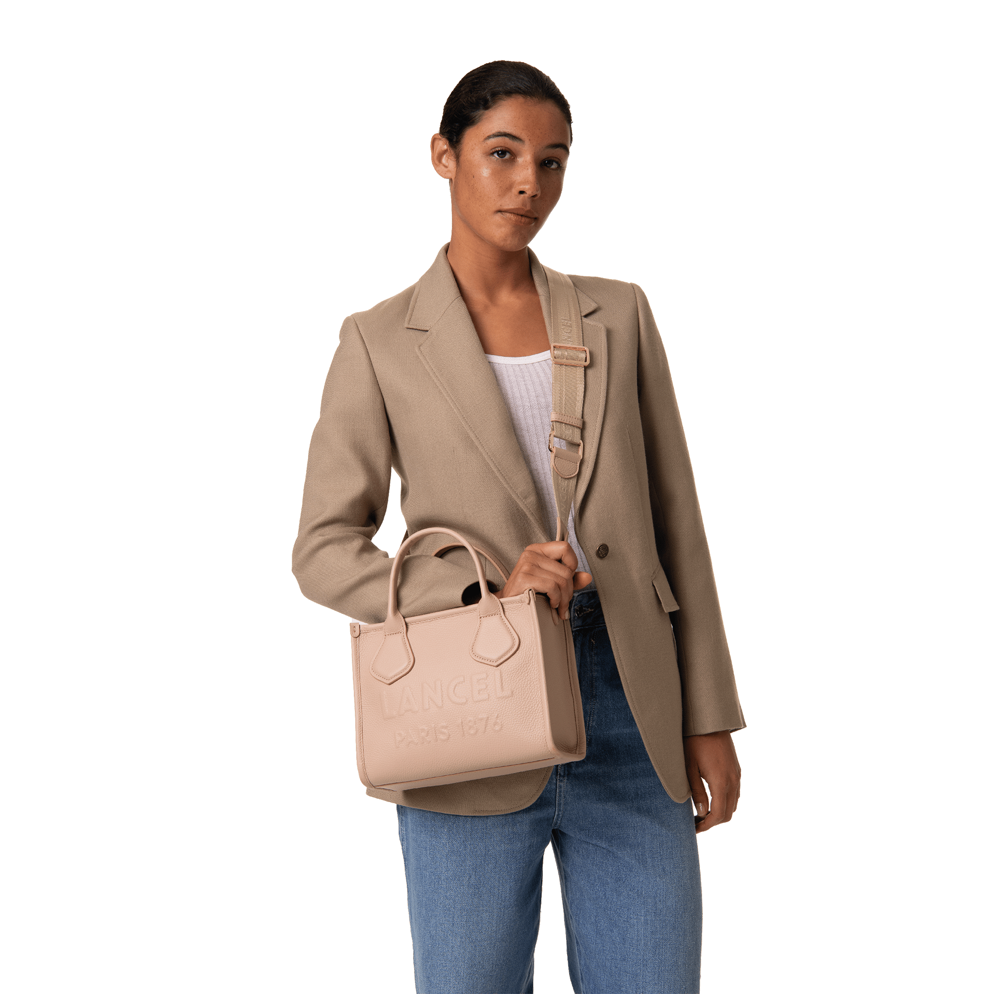Cabas zippé s - jour de lancel LANCEL Beige