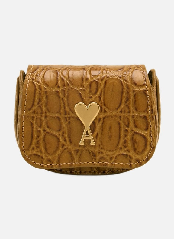 Nano pouch paris paris unisexe Marron by AMI PARIS AMI PARIS Nano pouch paris paris unisexe Marron