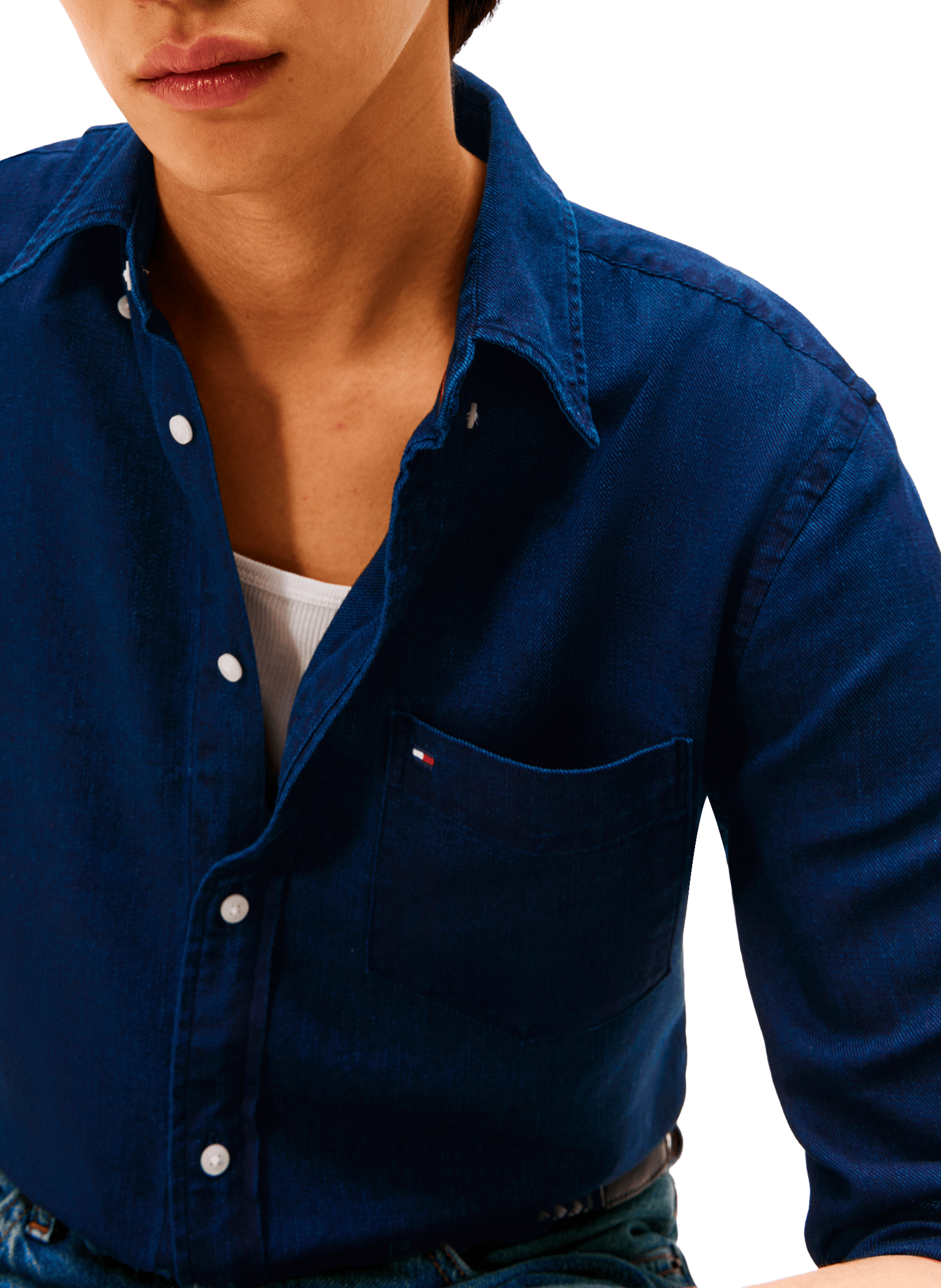  Cotton shirt TOMMY HILFIGER Blue