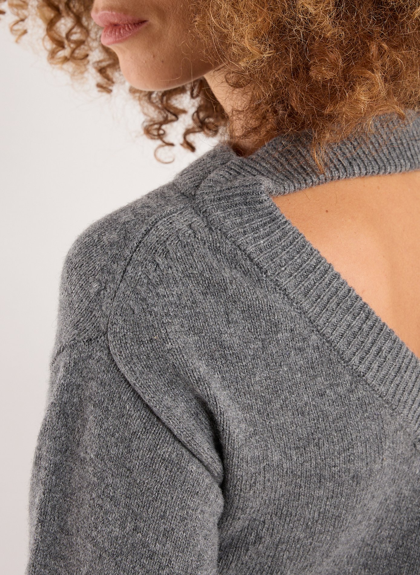 Deconstructed reversible sweater ROHE FRAMES Grey