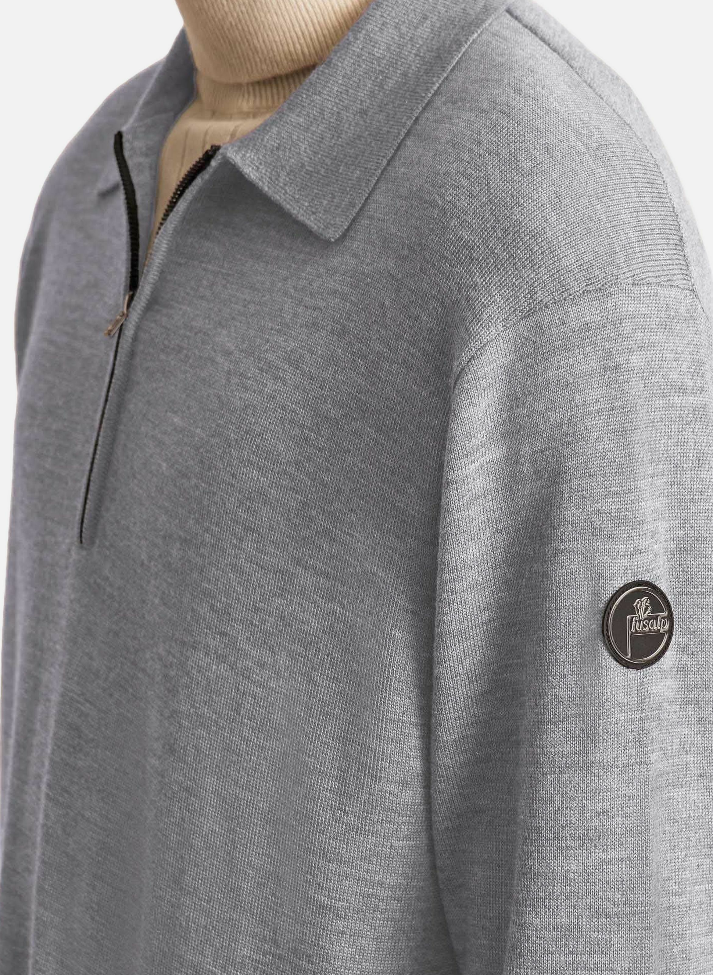 Pull clovis col camionneur coupe regular FUSALP Gris