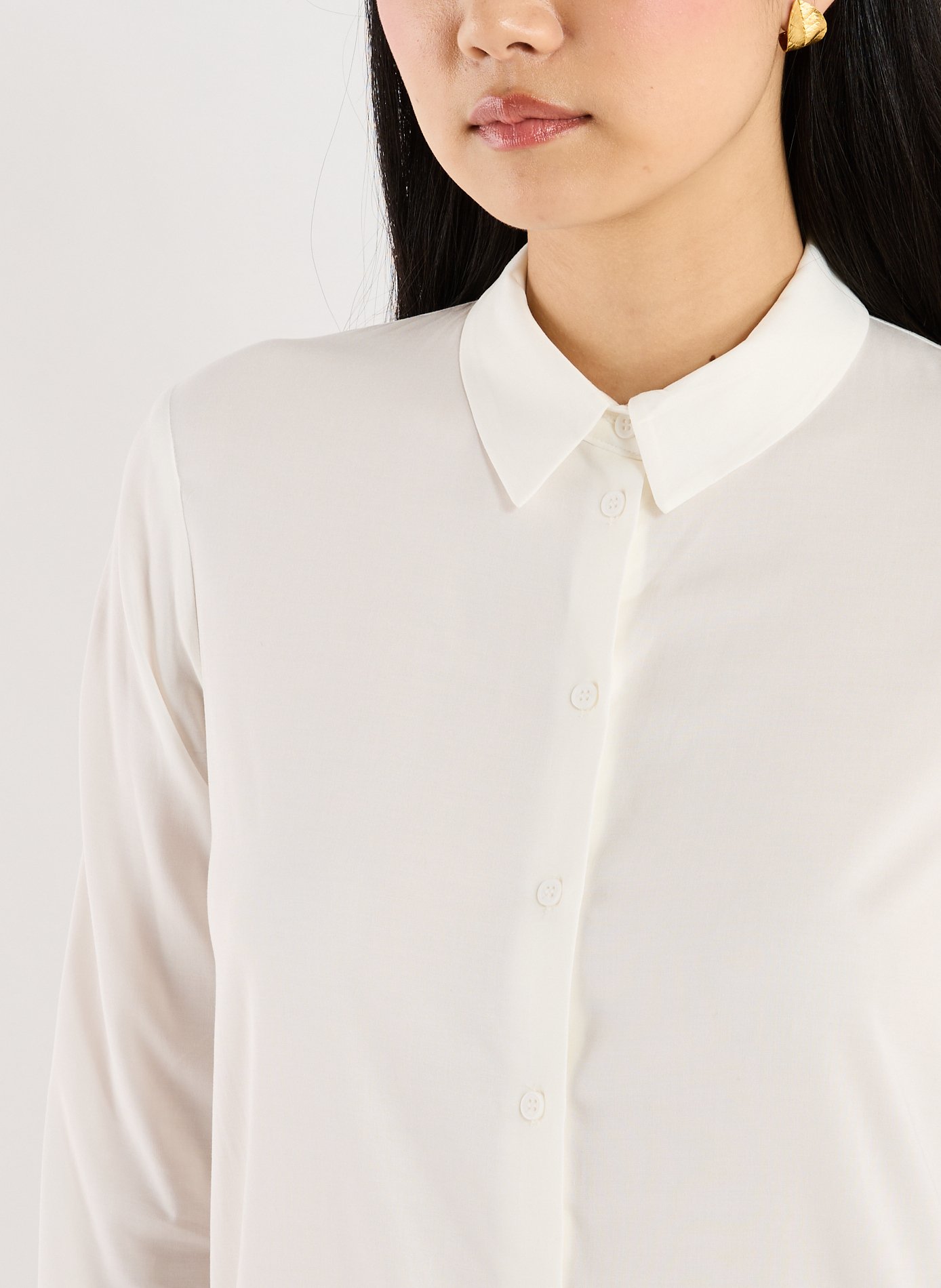 Chemise droite fluide SAMSOE SAMSOE Blanc