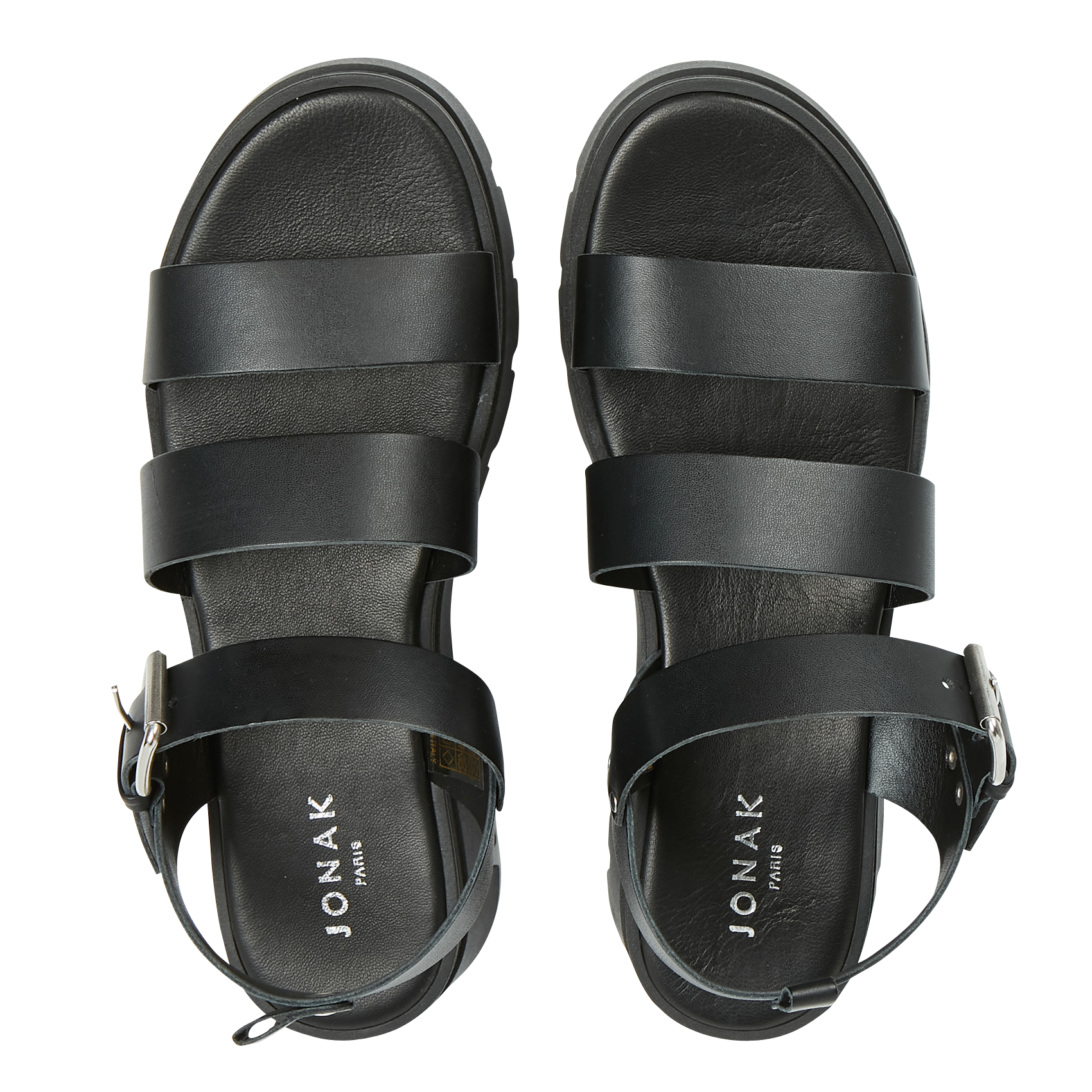 Sandales à plateforme en cuir priame JONAK Noir