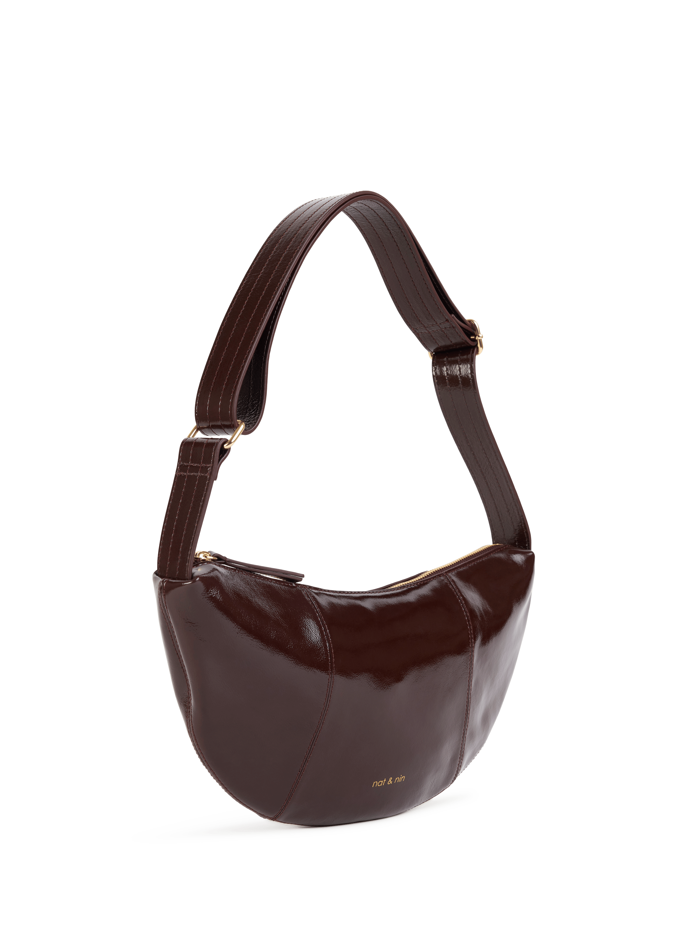 Sac à bandoulière Luce en cuir  NAT & NIN Marron