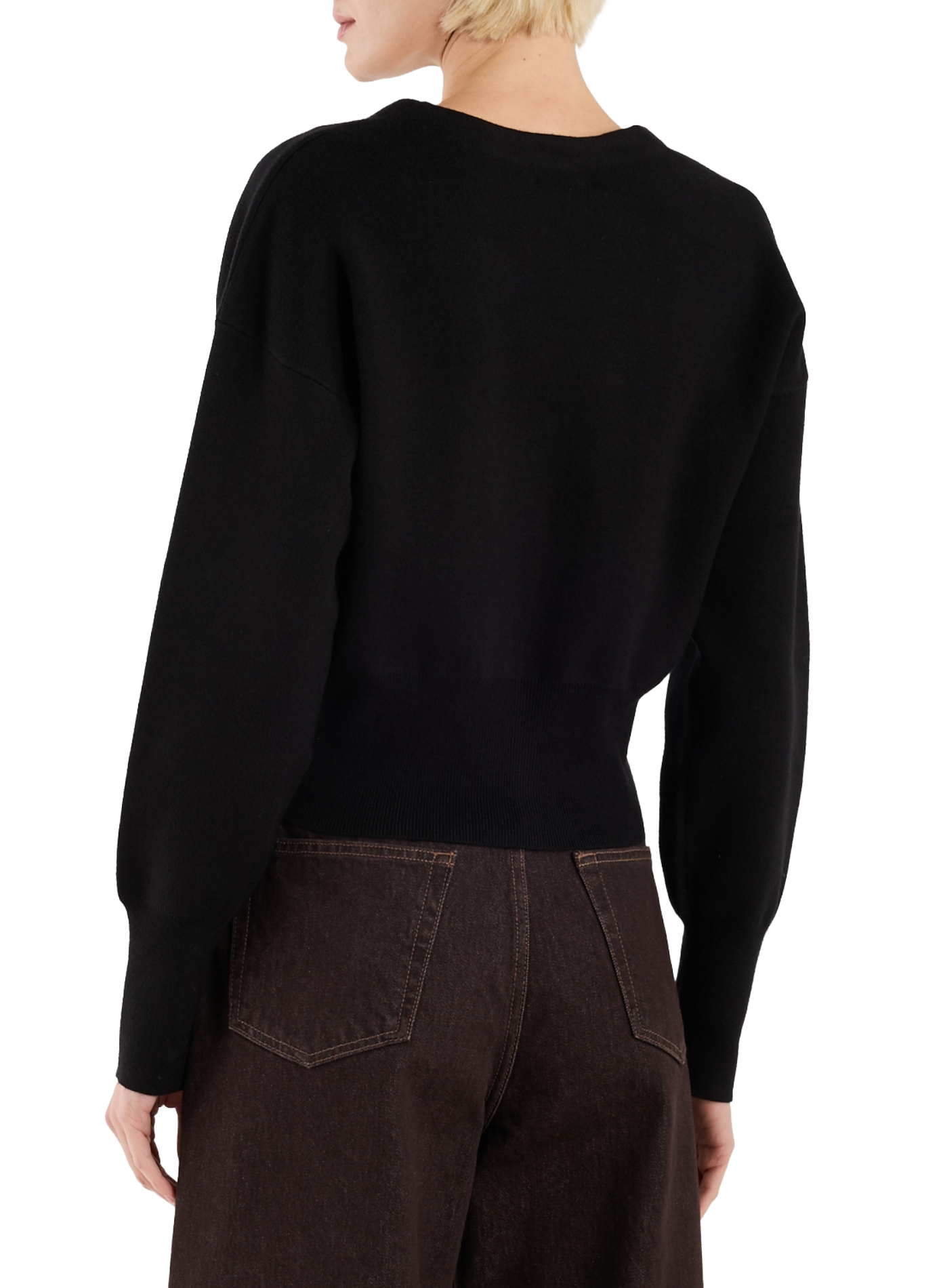 Fitted V-neck cardigan TOPSHOP Black