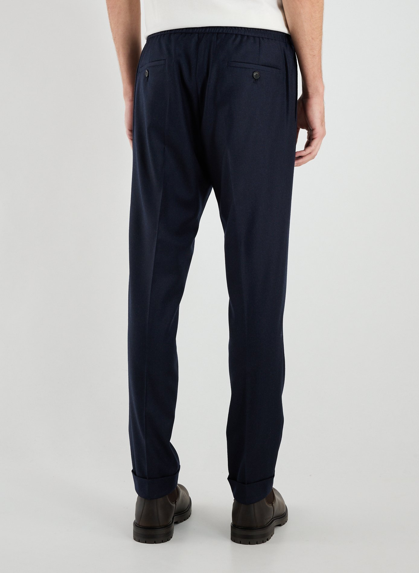 Straight wool and cashmere pants PAUL SMITH Blue