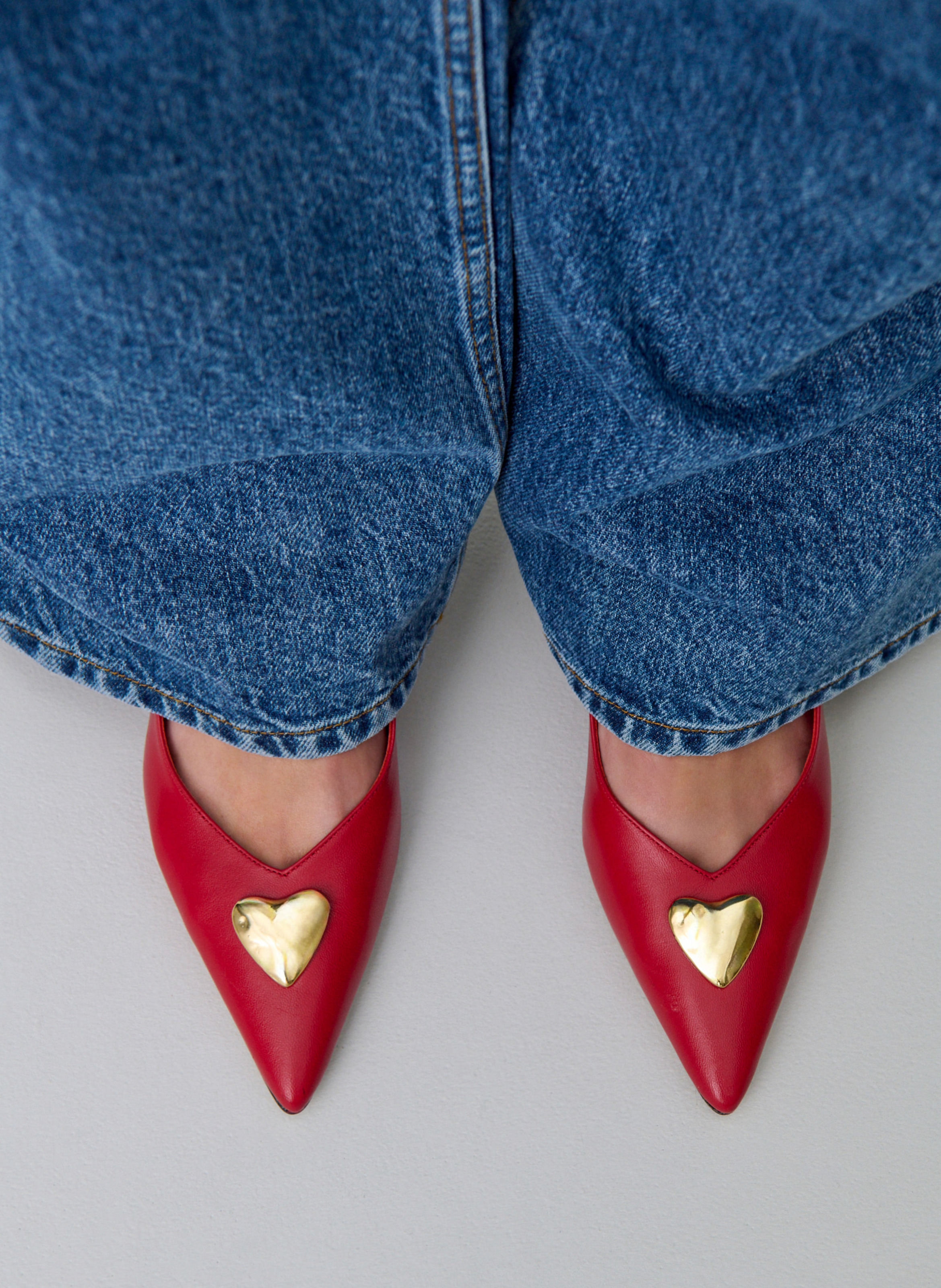 Escarpins en cuir CLAUDIE PIERLOT Rouge