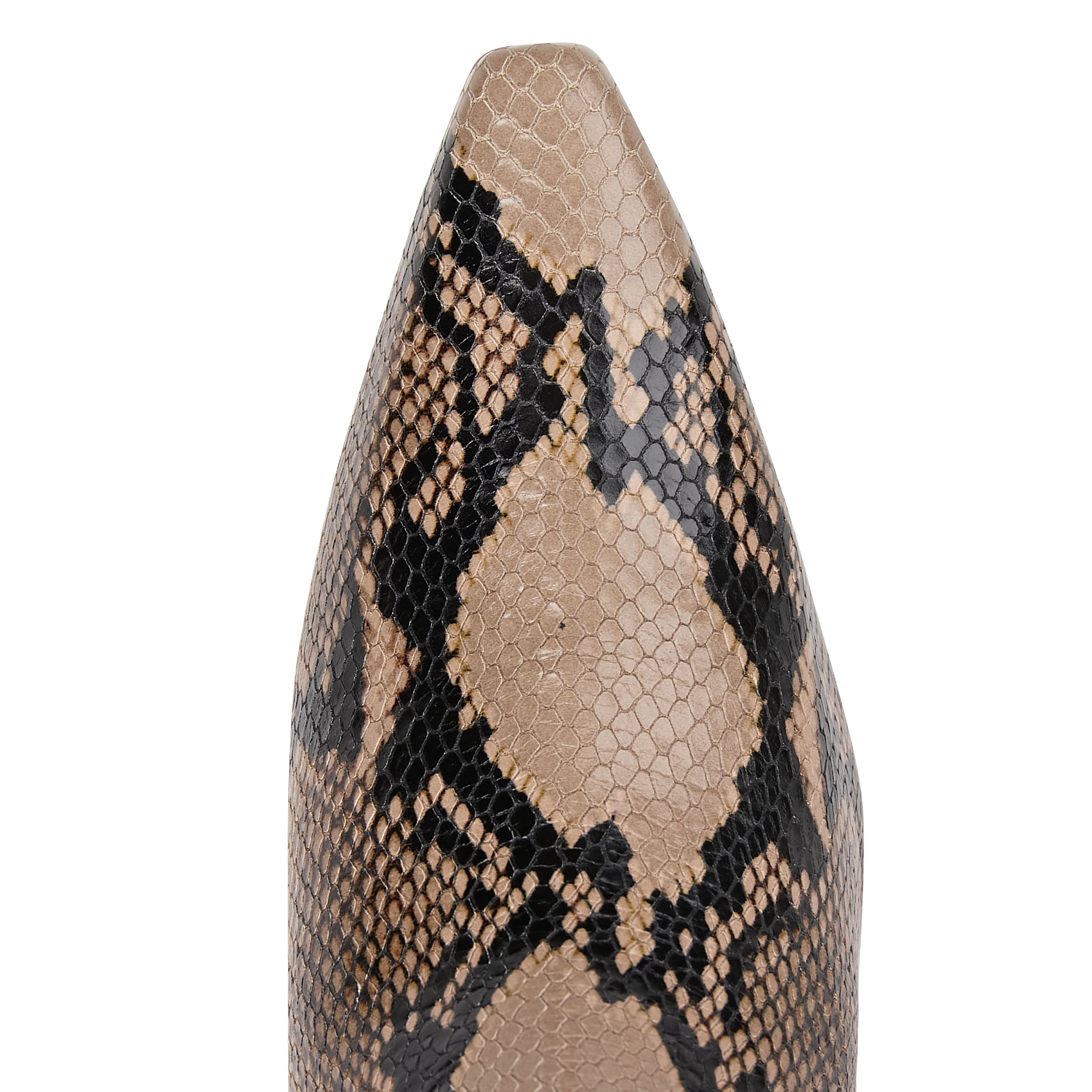 Bottines à talons en cuir aspect python n°525 RIVECOUR Marron