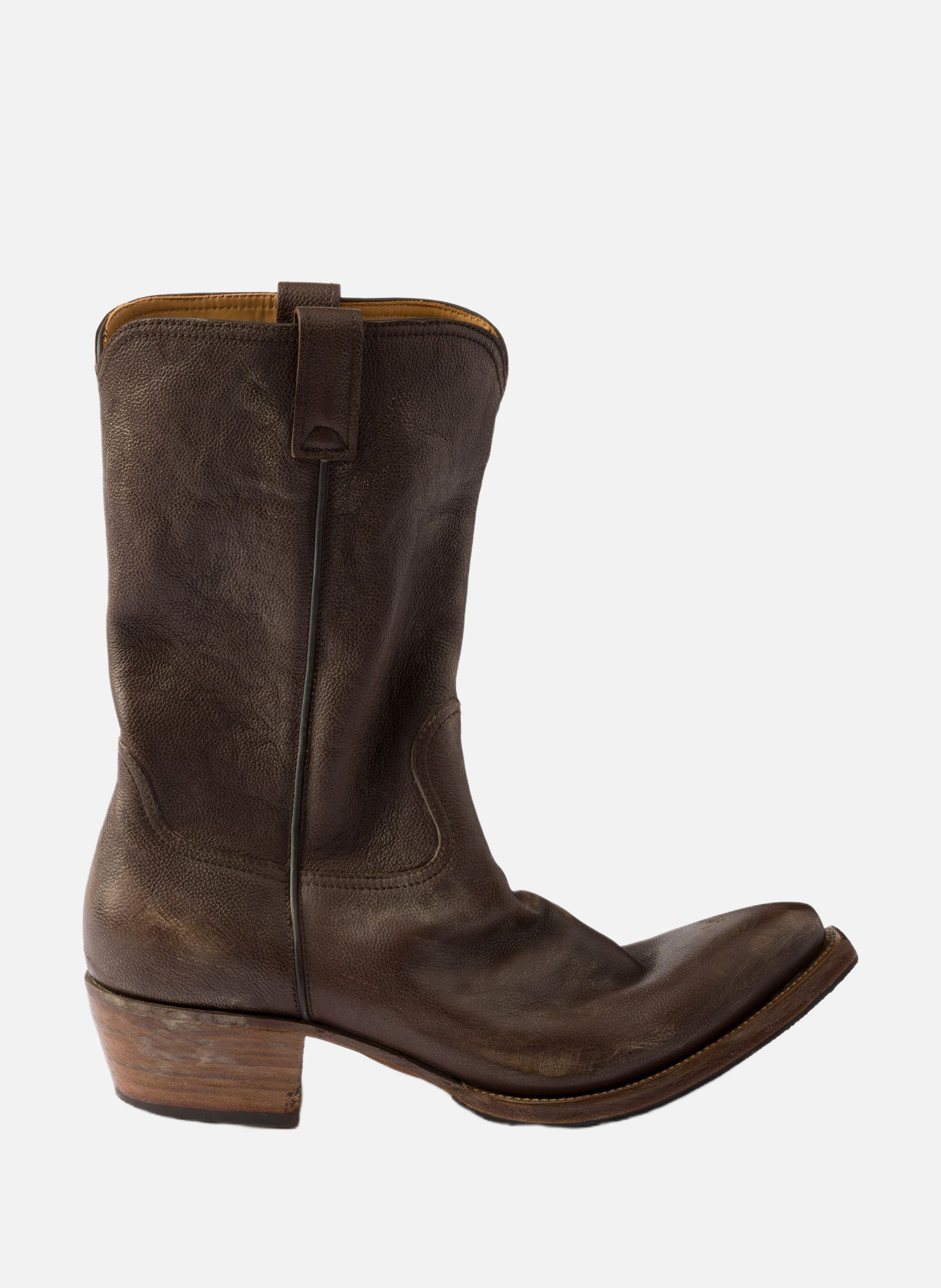 Bottes en cuir PRADA Marron