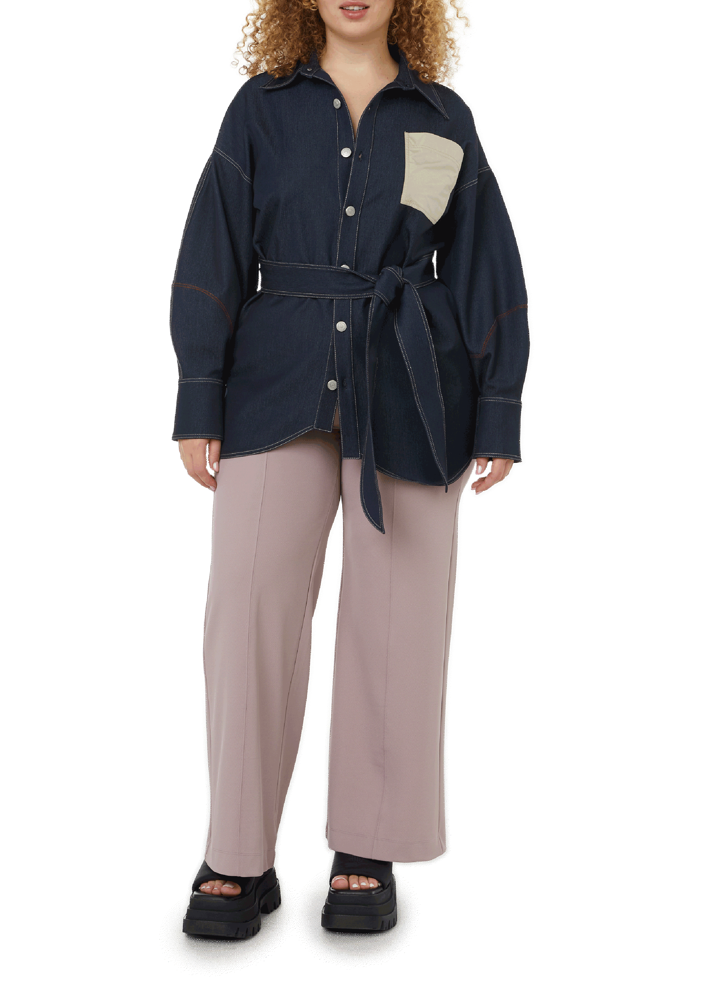 Robe mini Lana en coton MYBESTFRIENDS Bleu