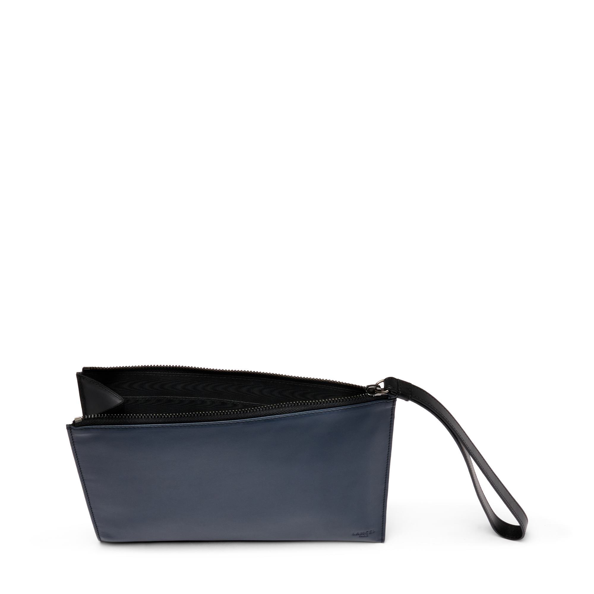 Pochette zippée léon de lancel en cuir LANCEL Bleu