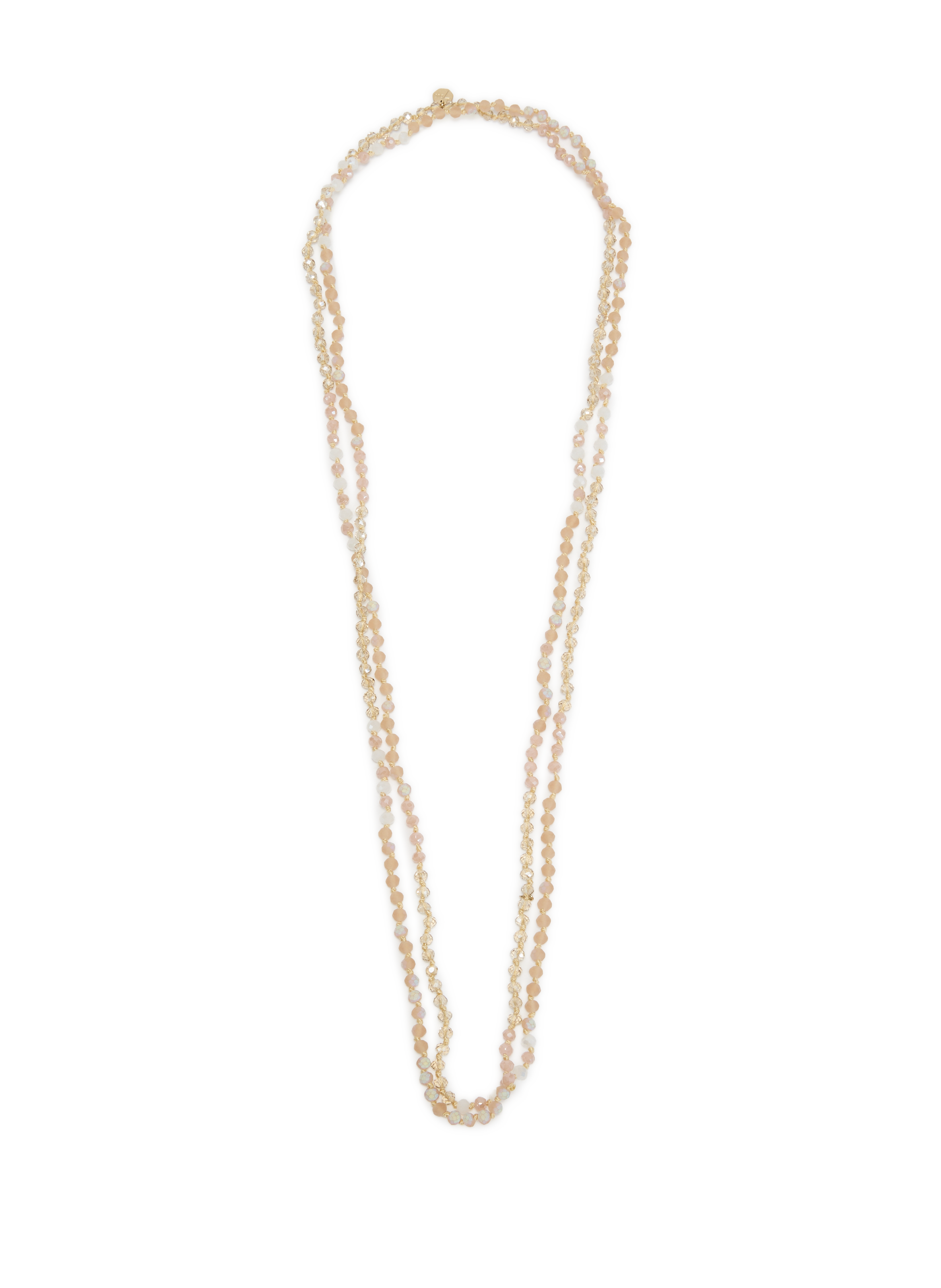 Collier sautoir à perles AU PRINTEMPS PARIS Rose