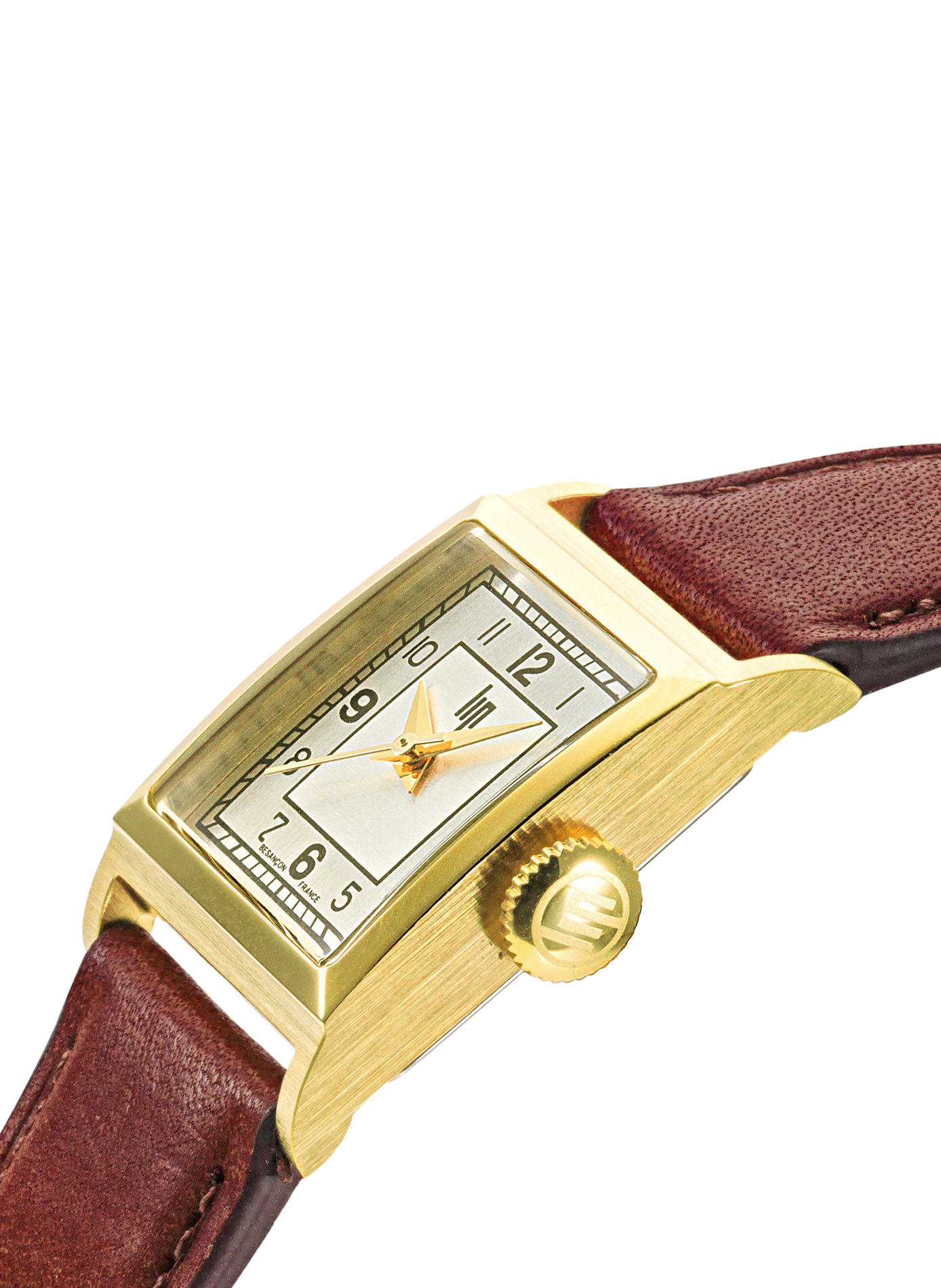 Montre à quartz en cuir LIP Argent