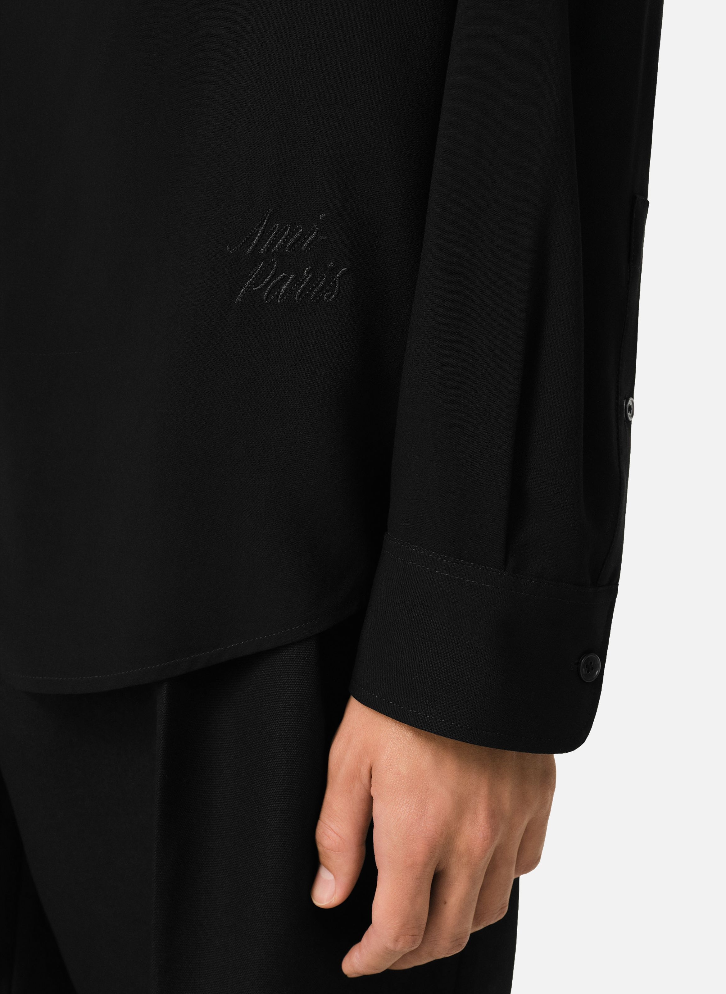 Chemise boxy ami paris brodé AMI PARIS Noir