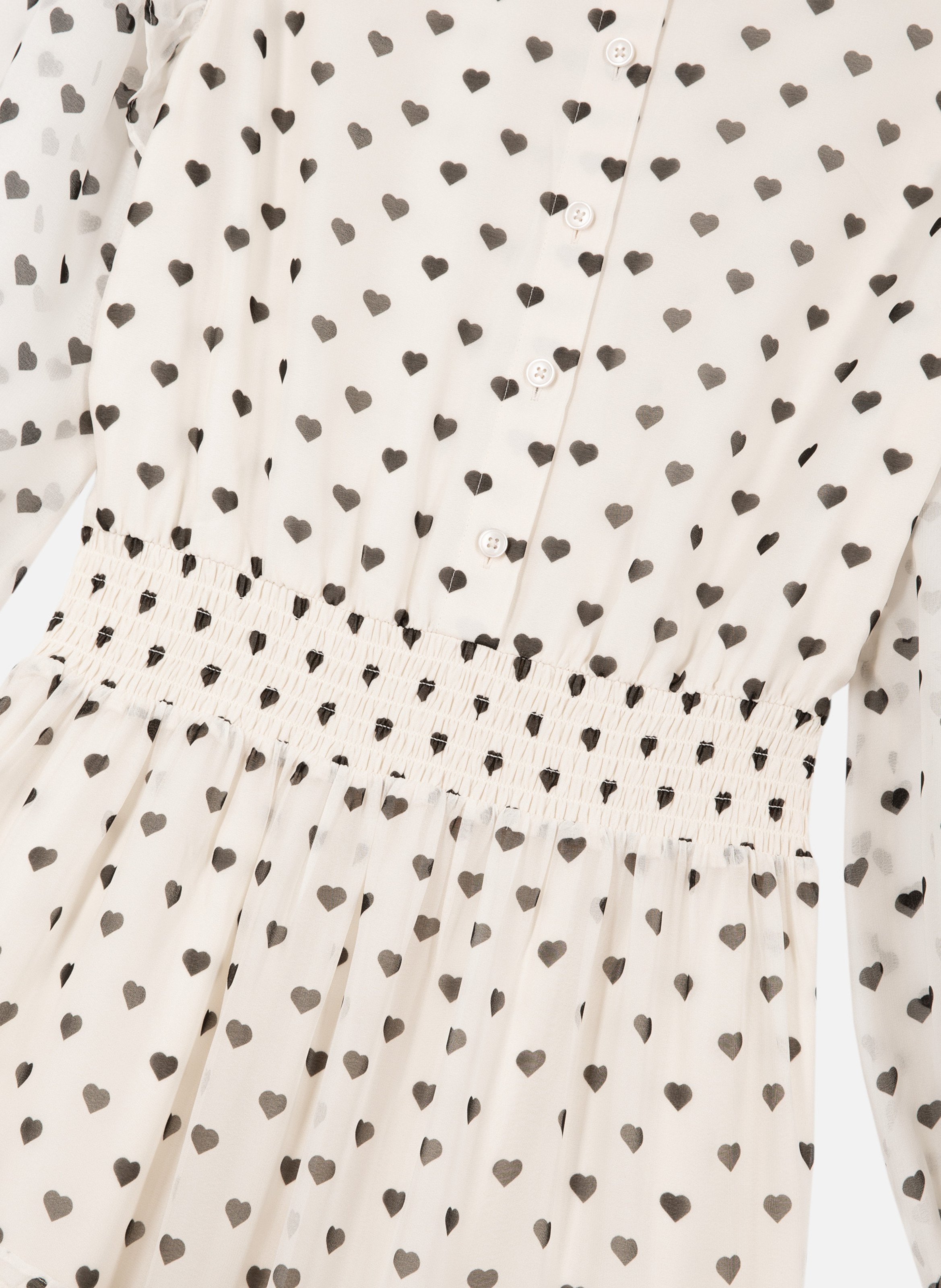 Robe longue imprimé cœurs THE KOOPLES Blanc