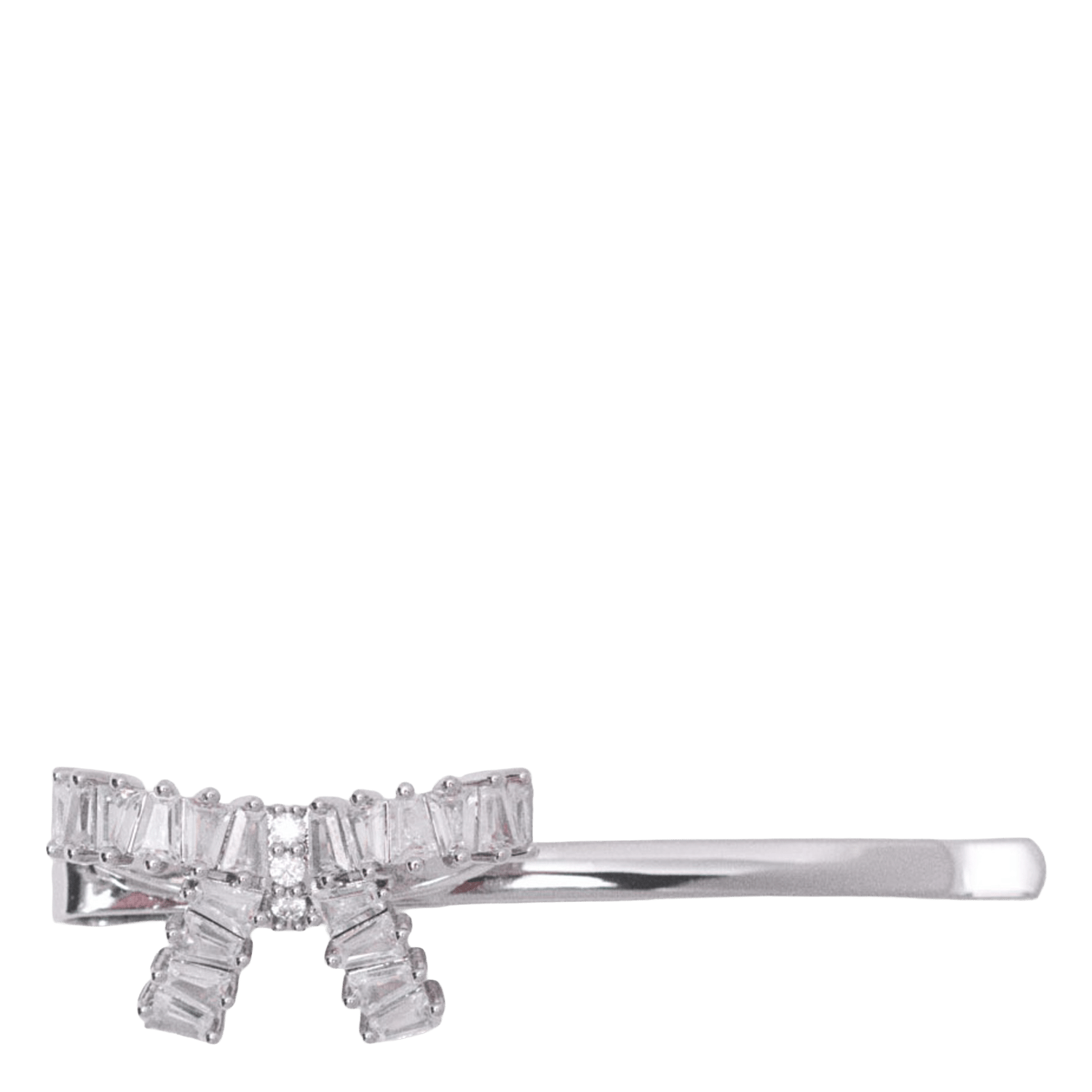 Barette nœud en strass MAJE Argent