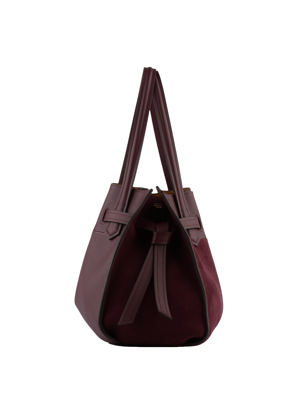 Blossom daim | sac porté main mm POURCHET Rouge