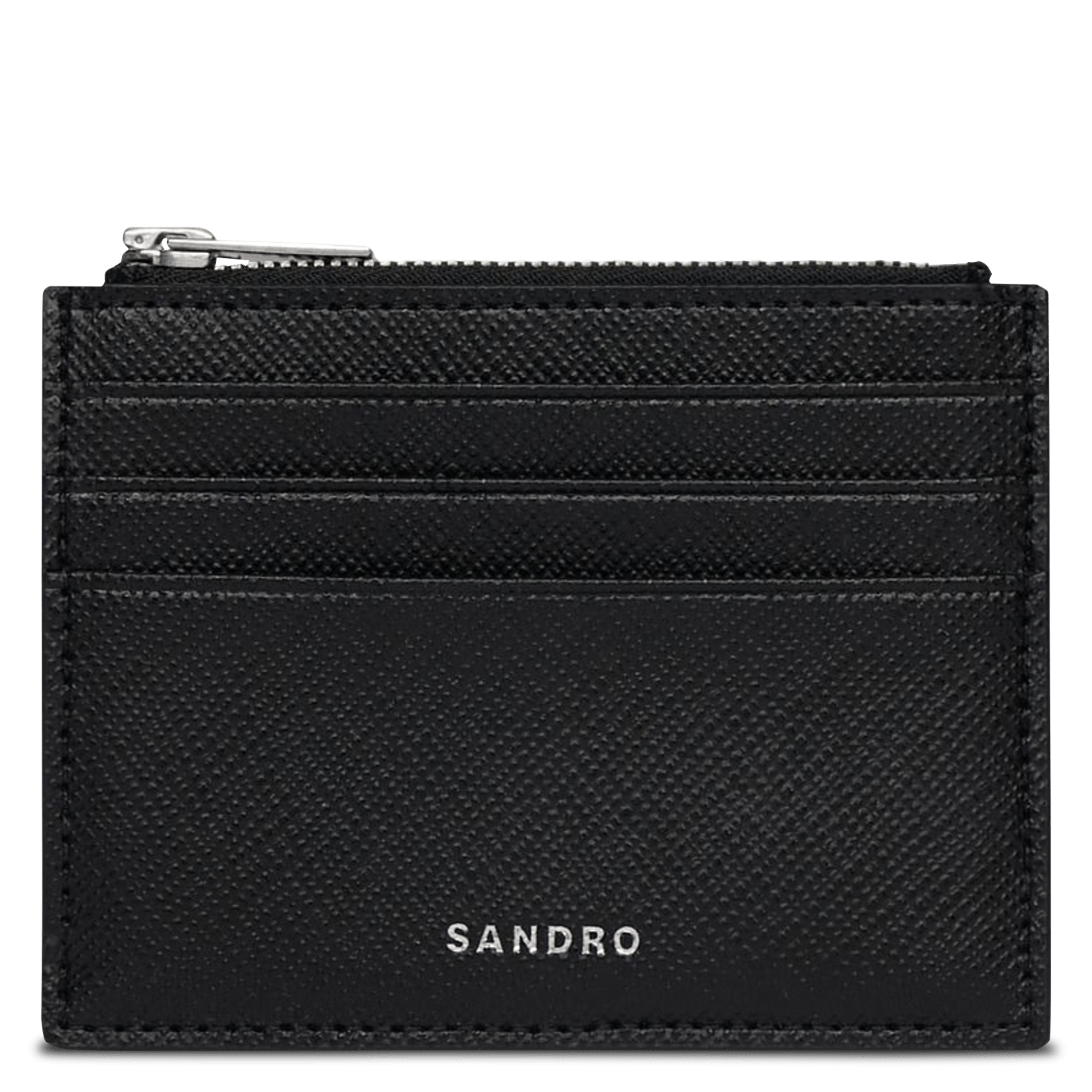 Porte-cartes texturé SANDRO Noir