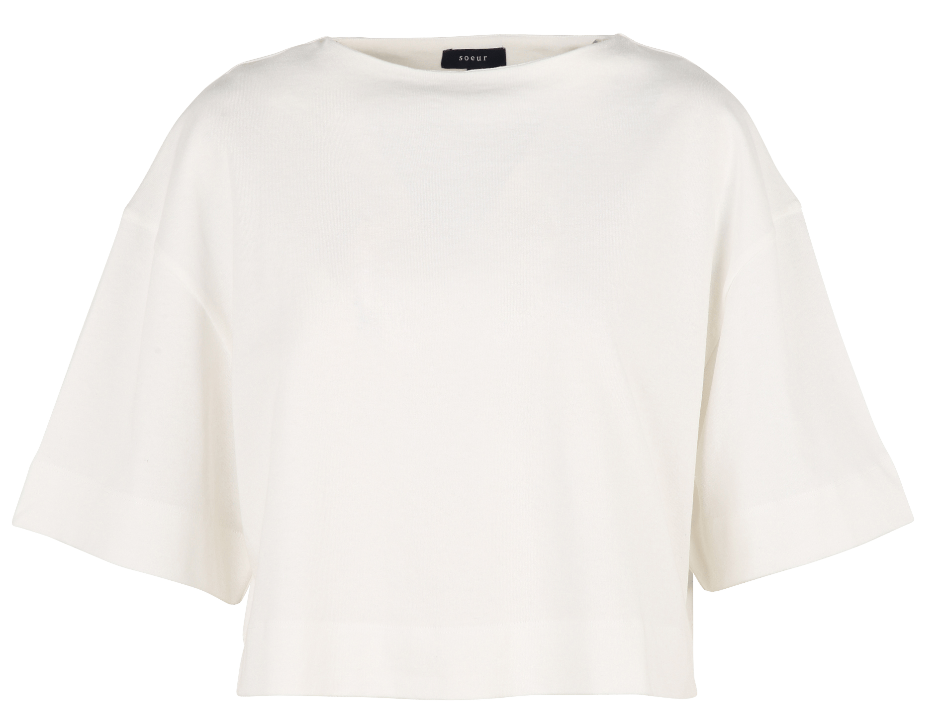 Tee-shirt col bateau en coton bio Davina SOEUR Beige