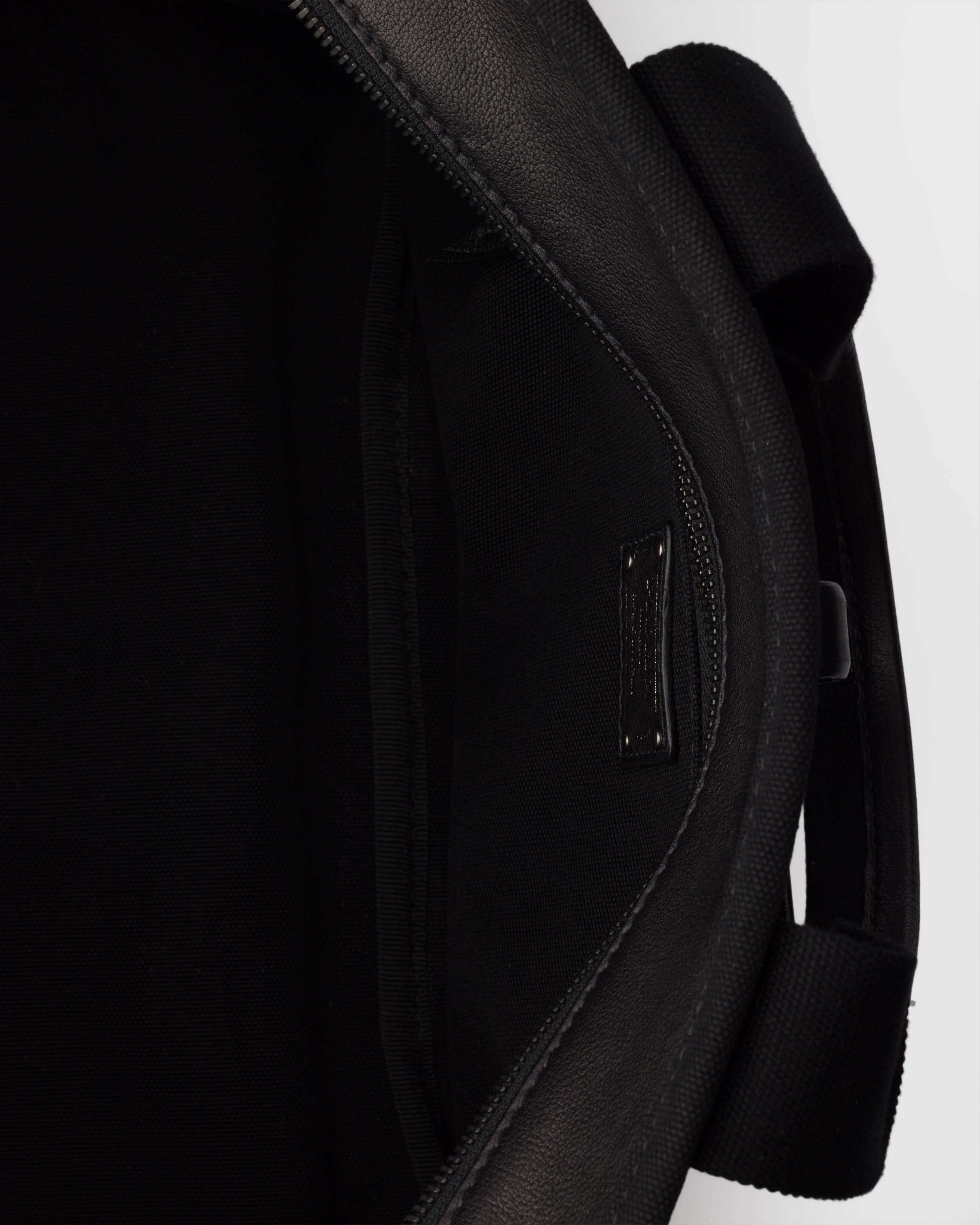 Grands cabas prada route en toile et cuir PRADA Noir