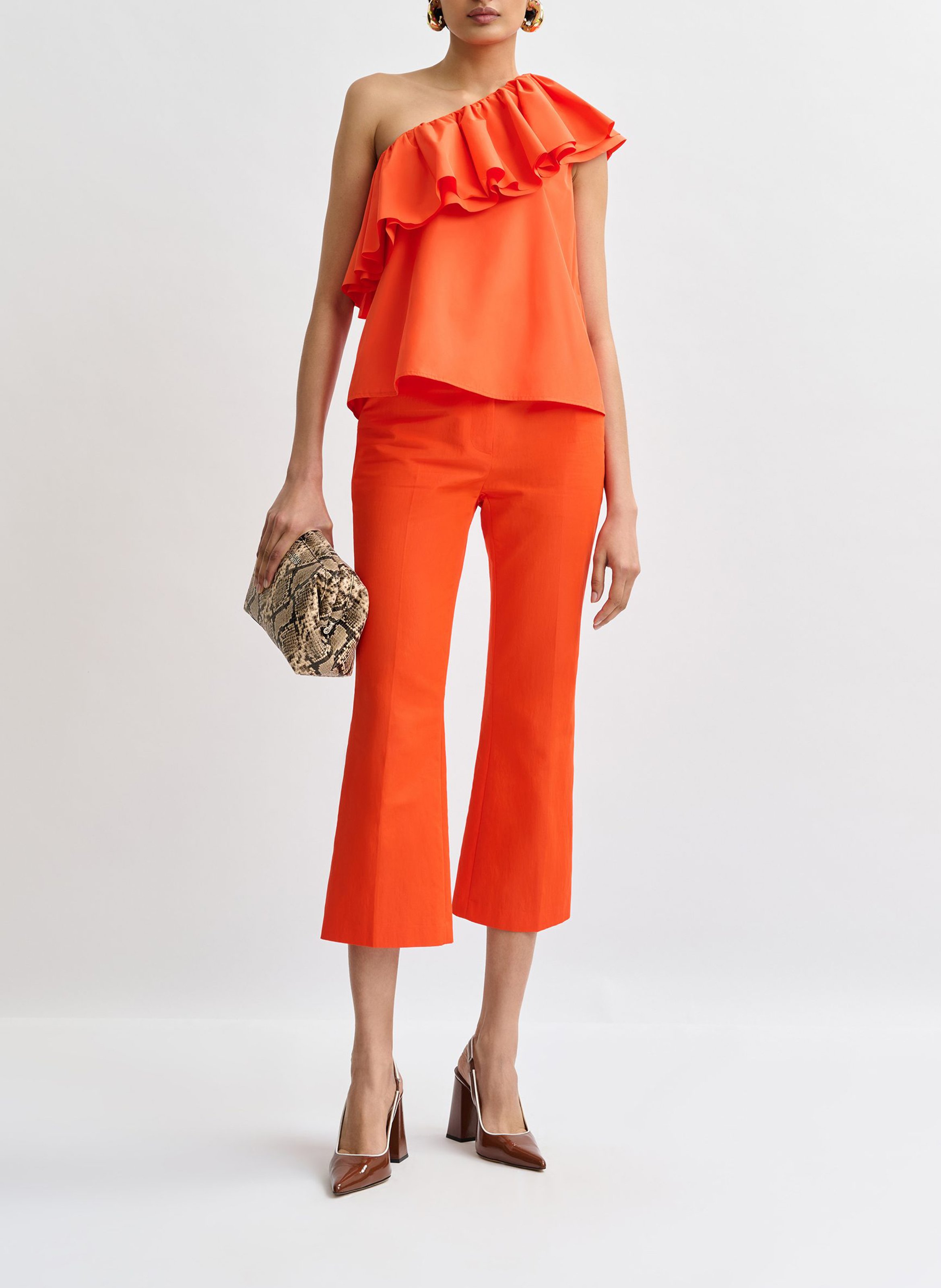 Pantacourt évasé en coton jordy ESSENTIEL ANTWERP Rouge