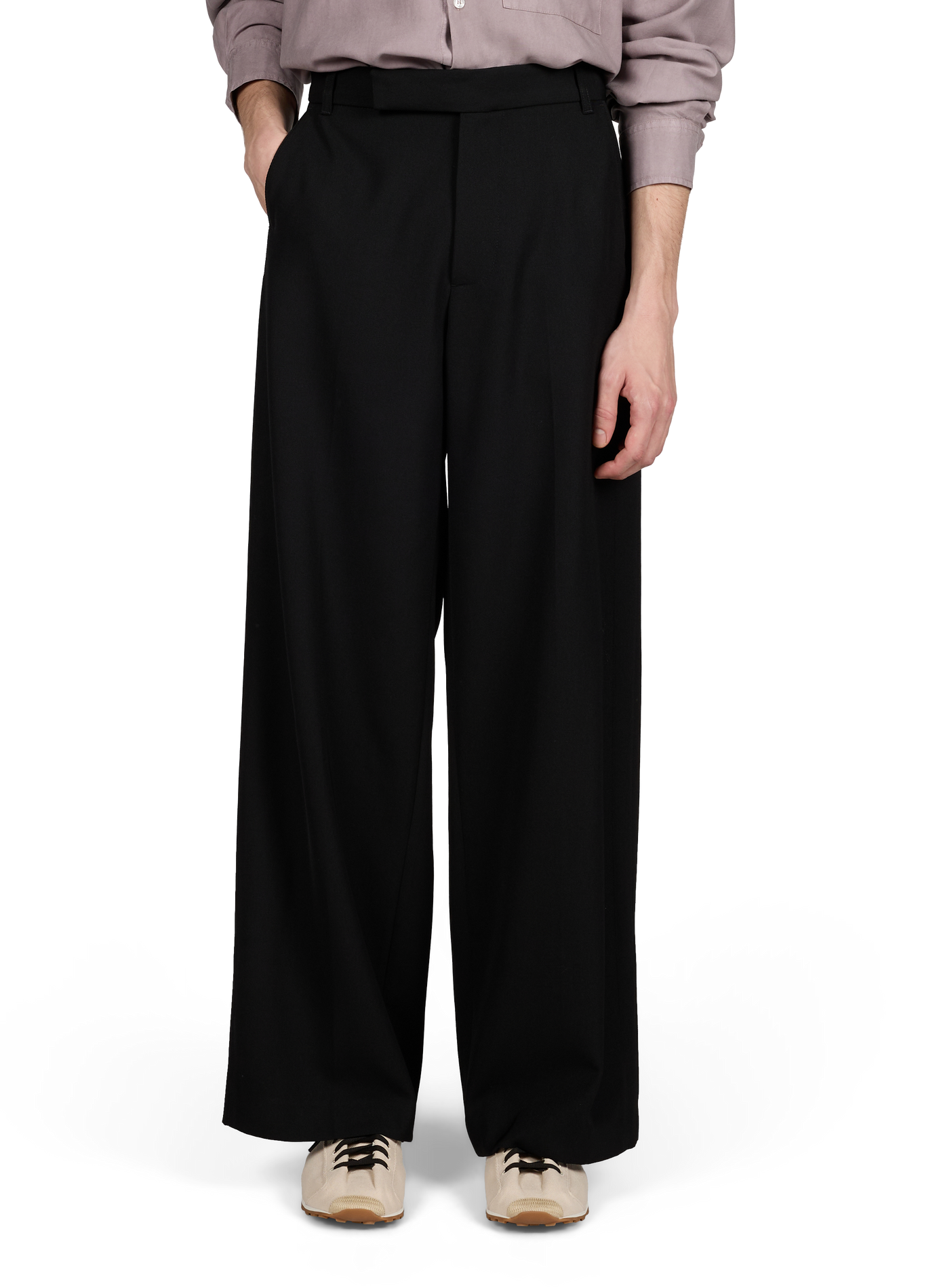 Large wool blend pants WON HUNDRED Black