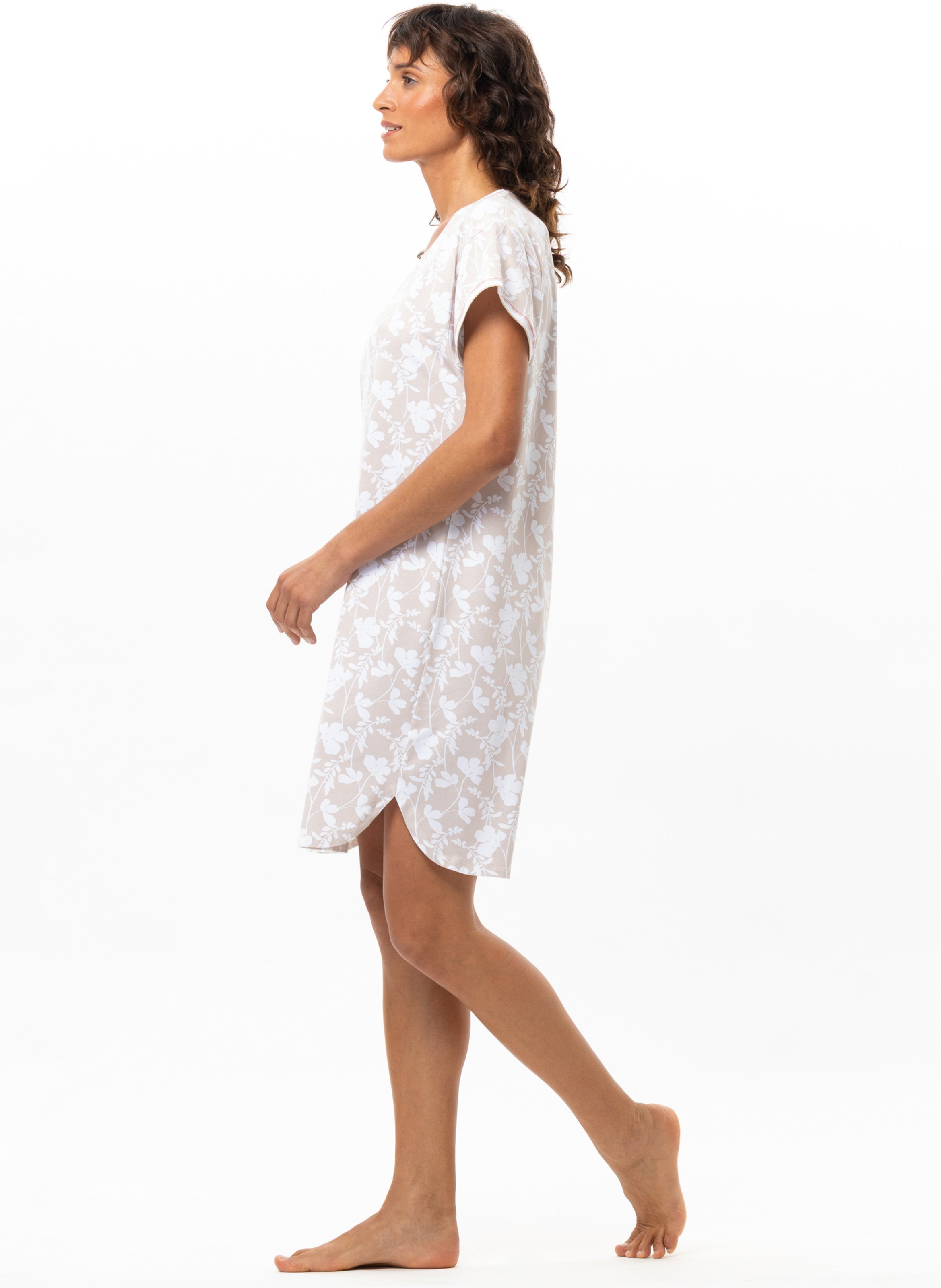 Chemise de nuit en coton modal siesta 201 LE CHAT Multicolore