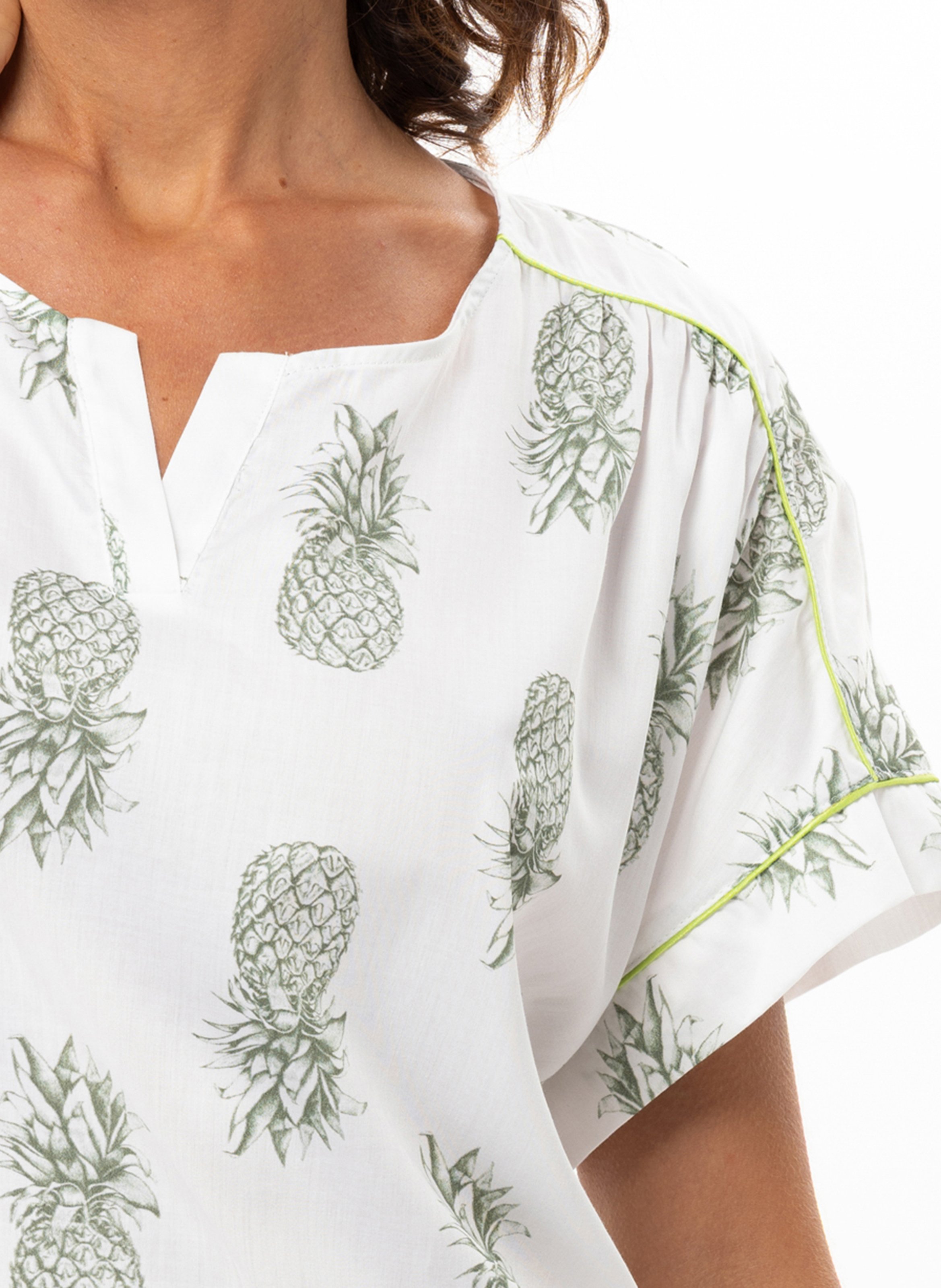 Chemise de nuit en coton acapulco 201 LE CHAT Multicolore