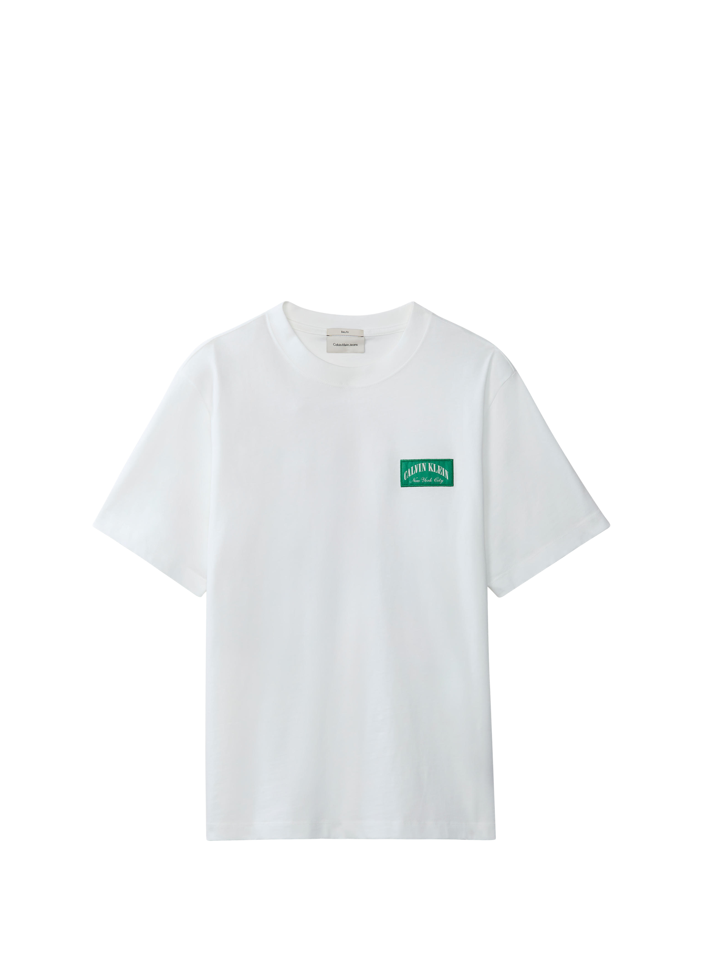 Straight logo cotton T-shirt CALVIN KLEIN White